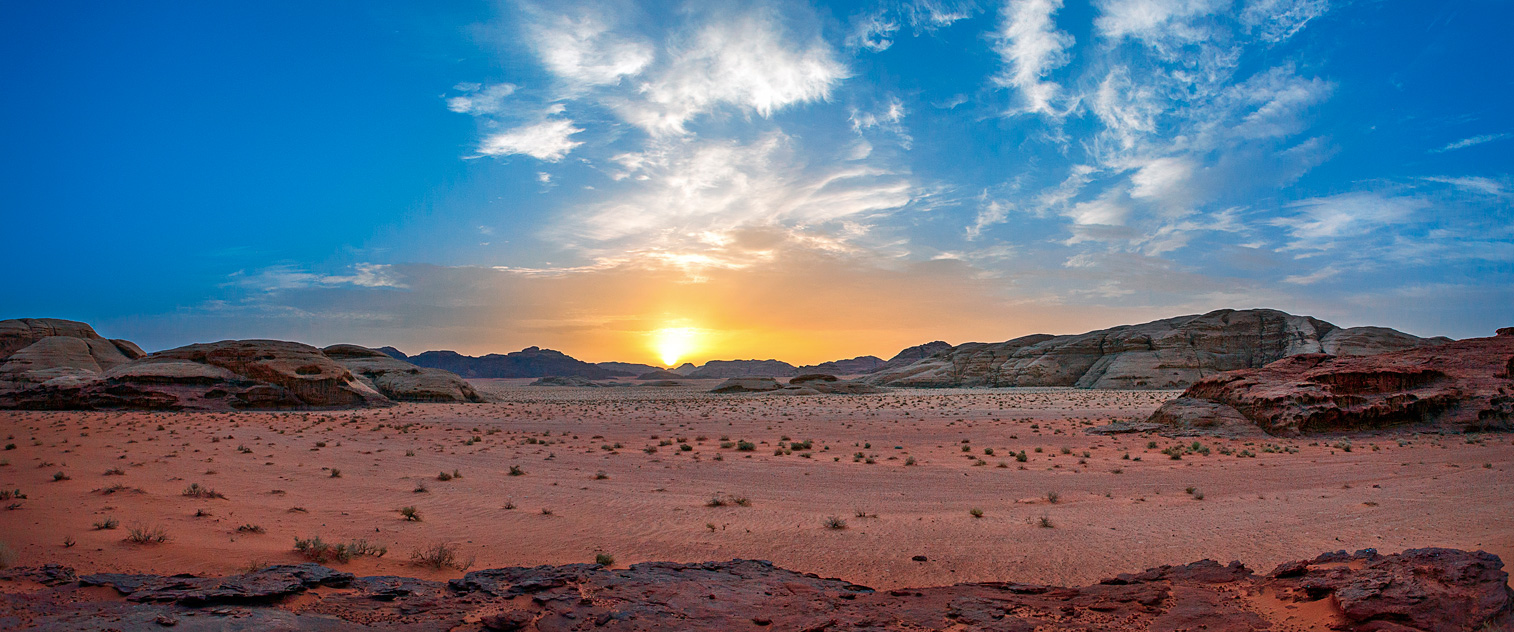 Wadi Rum, Jordan. Sunset.