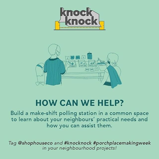 KNOCKNOCK&rsquo;s ideas bank is filled with simple and safe activities for you and your neighbours to participate in, at little to no cost. Once you&rsquo;ve checked in on your relationship with neighbours using our quiz (link in bio), it is time to 