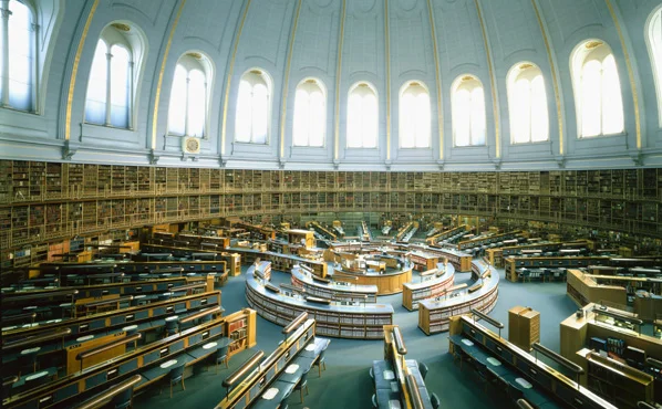The world famous Reading Room at The British Library