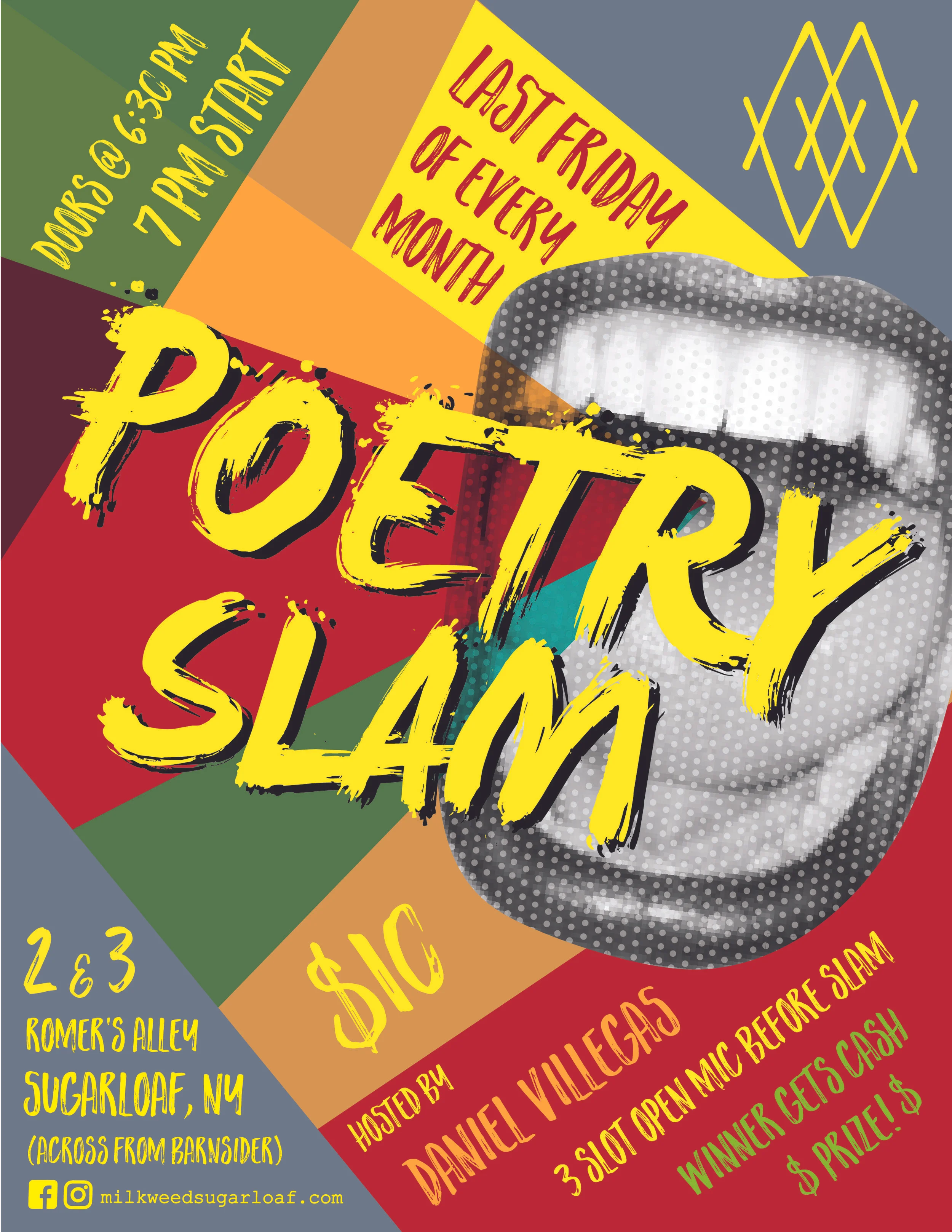 Milkweed Poetry Slam Poster