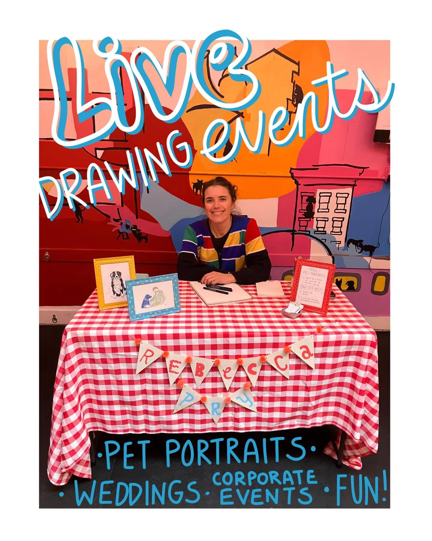 Want to see me draw furiously for 4-5 hours at your next event?? Let&rsquo;s chat! 
I can be your illustrator for:

🐶 🐱 Pet Portrait events (adoption days, really any event, people love their pets!!)
👰 Weddings
💻 Corporate Events/ Marketing and b