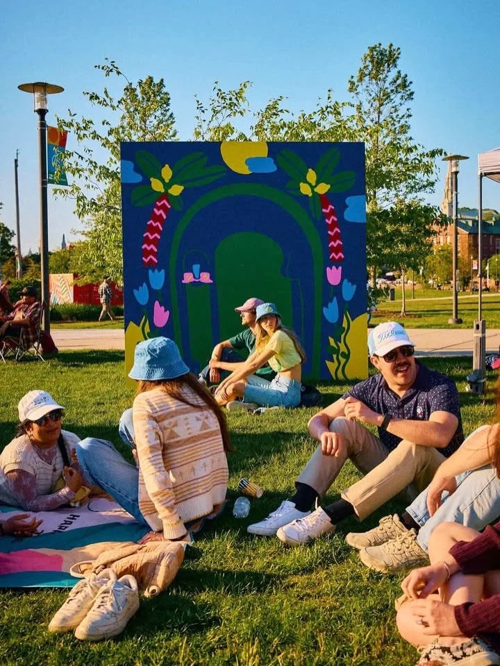 Thank you @evaokrent and @pvdlemonadestand for asking me to create this fun photo backdrop mural for the summer&rsquo;s Lemonade Stand Music and Art Festivals! It was so fun to see my &lsquo;cool dudes&rsquo; interacting with the crowd at @195distric