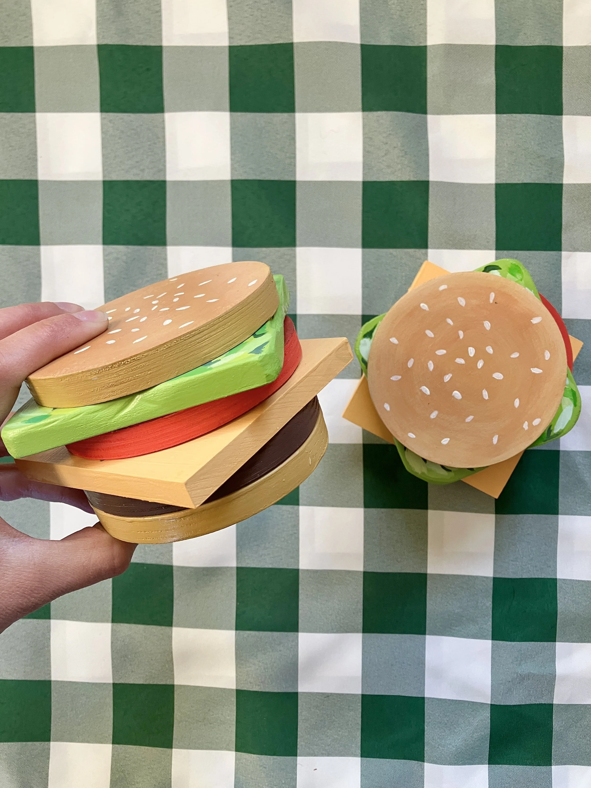 Woodwich: Burger Coaster Stacks