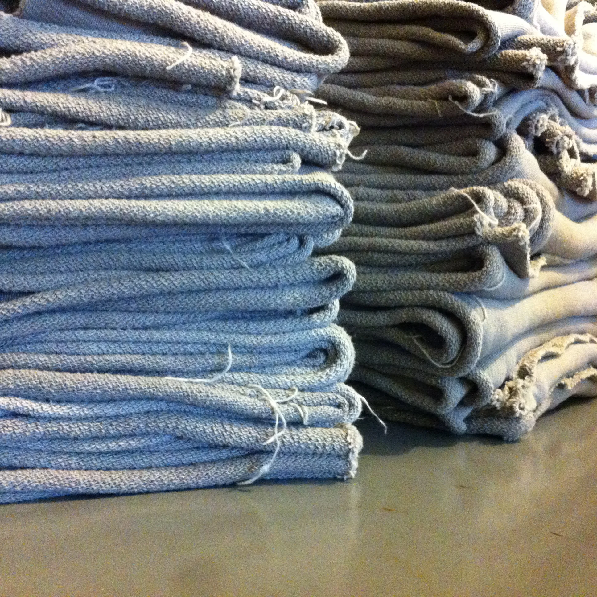 Dyed panels ready to be transported to the factory in Midtown.