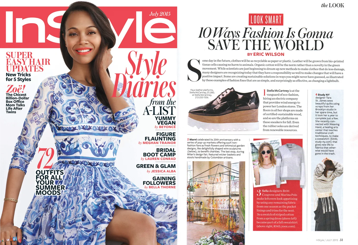 The Weaving Hand Sweatshirt by Study NY was featured in the July 2015 issue of InStyle