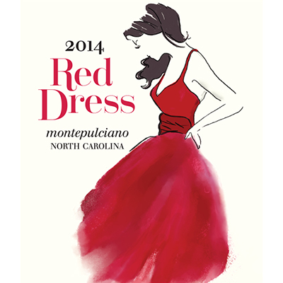 Addison Farms Vineyard 2014 Red Dress label