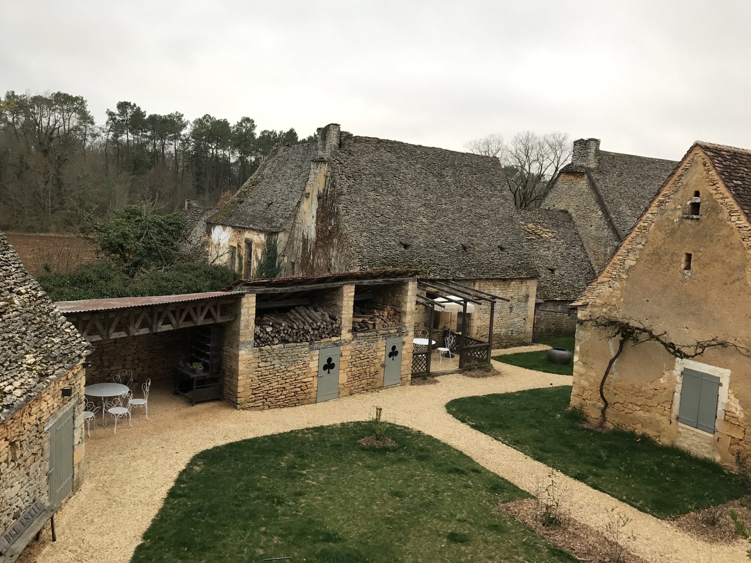 The courtyard at Bel Estiu, as seen from our room.