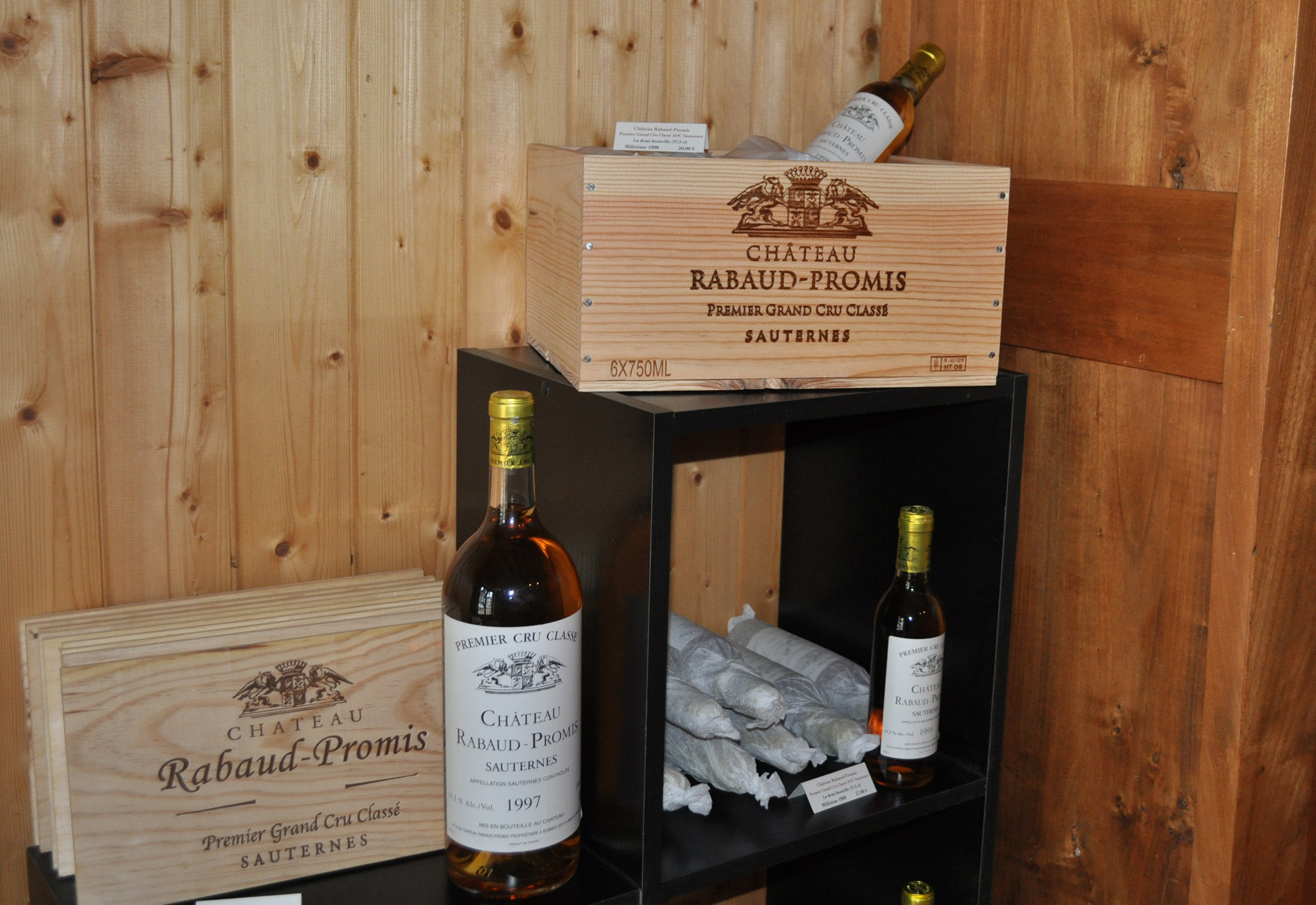 In the tasting room at Chateau Rabaud-Promis