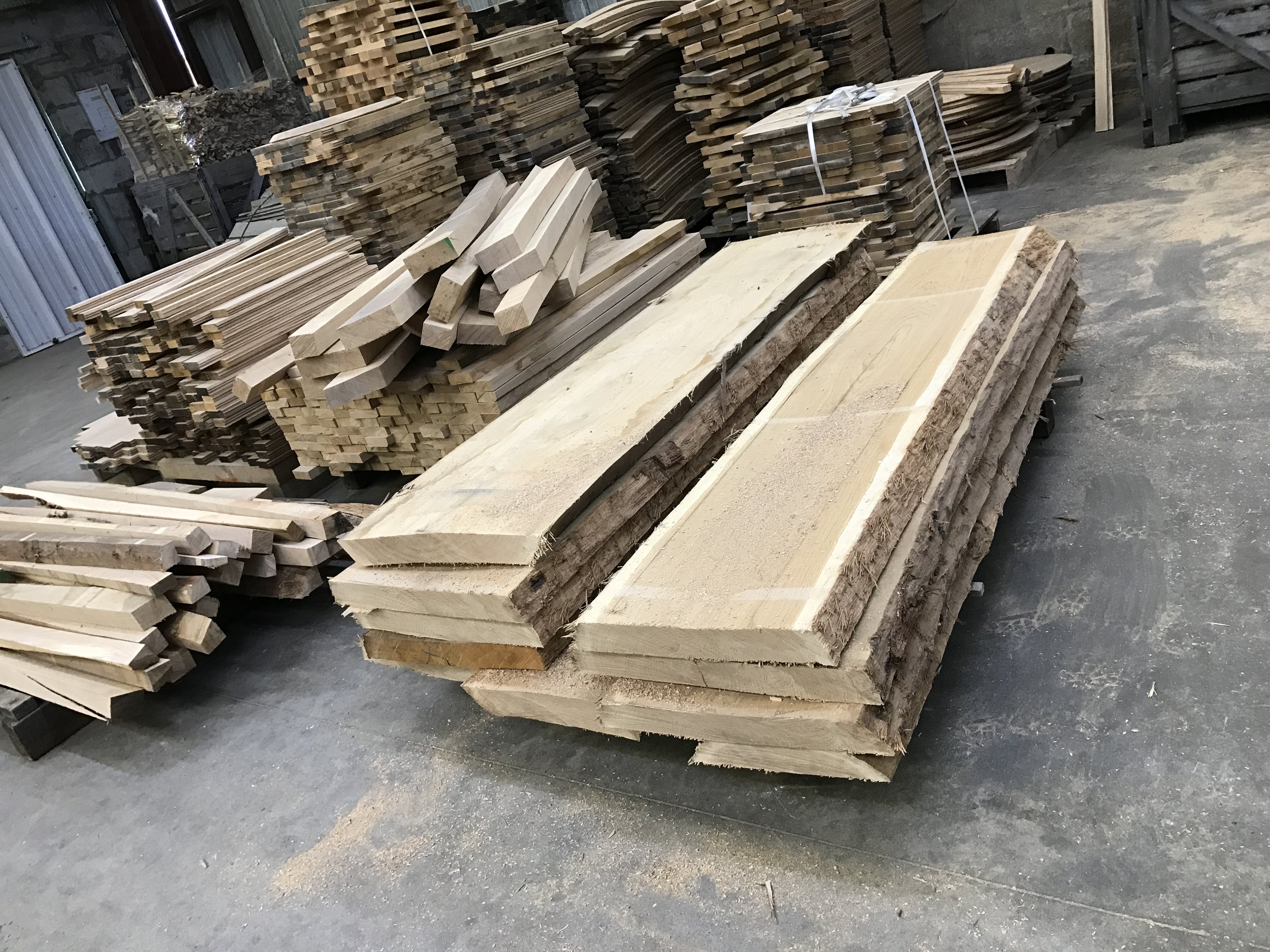 Oak, soon to be barrels, at Tonnellerie Bossuet