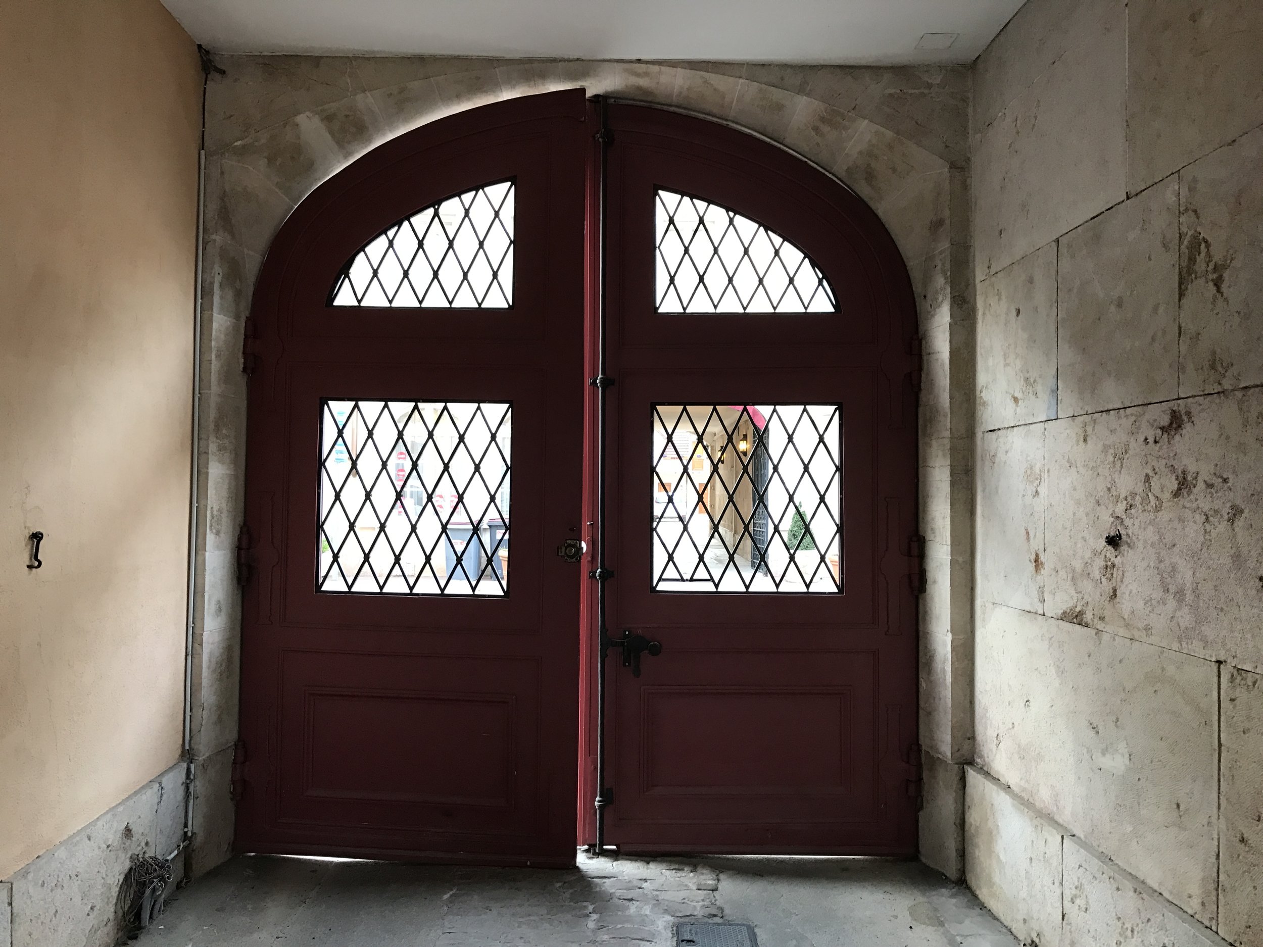 The gates to the flat in Beaune
