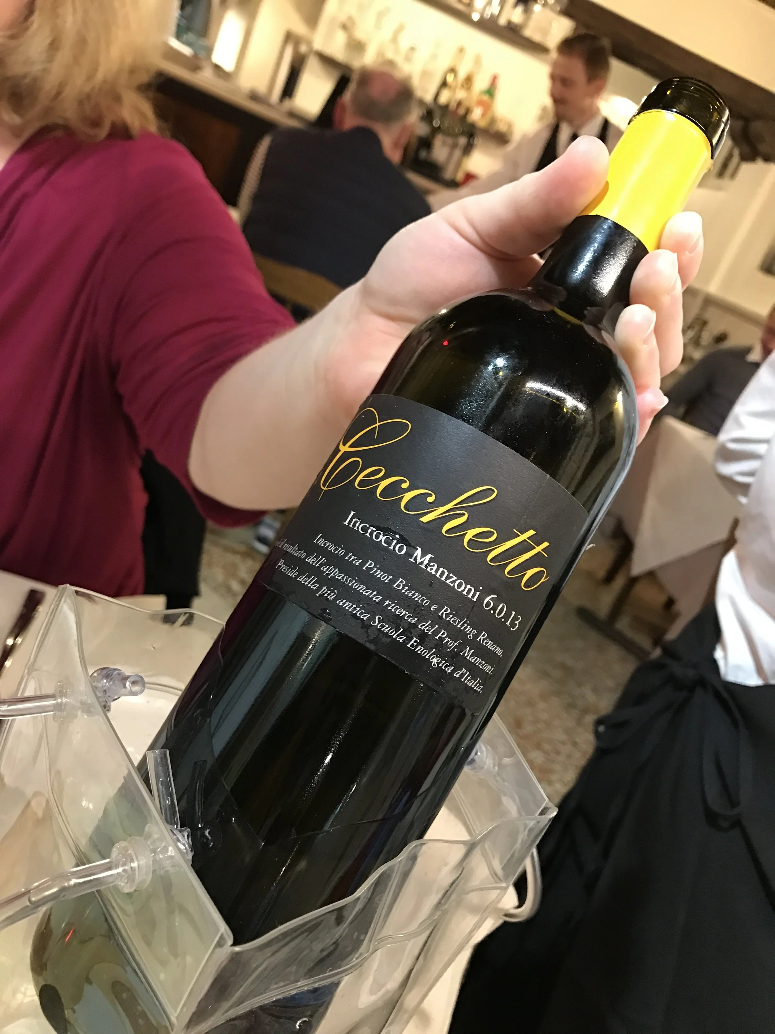 Cecchetto Incrocio Manzoni 6.0.13 has great acid, green apple and stone notes on the nose. Perfect mate for traditional Venetian food