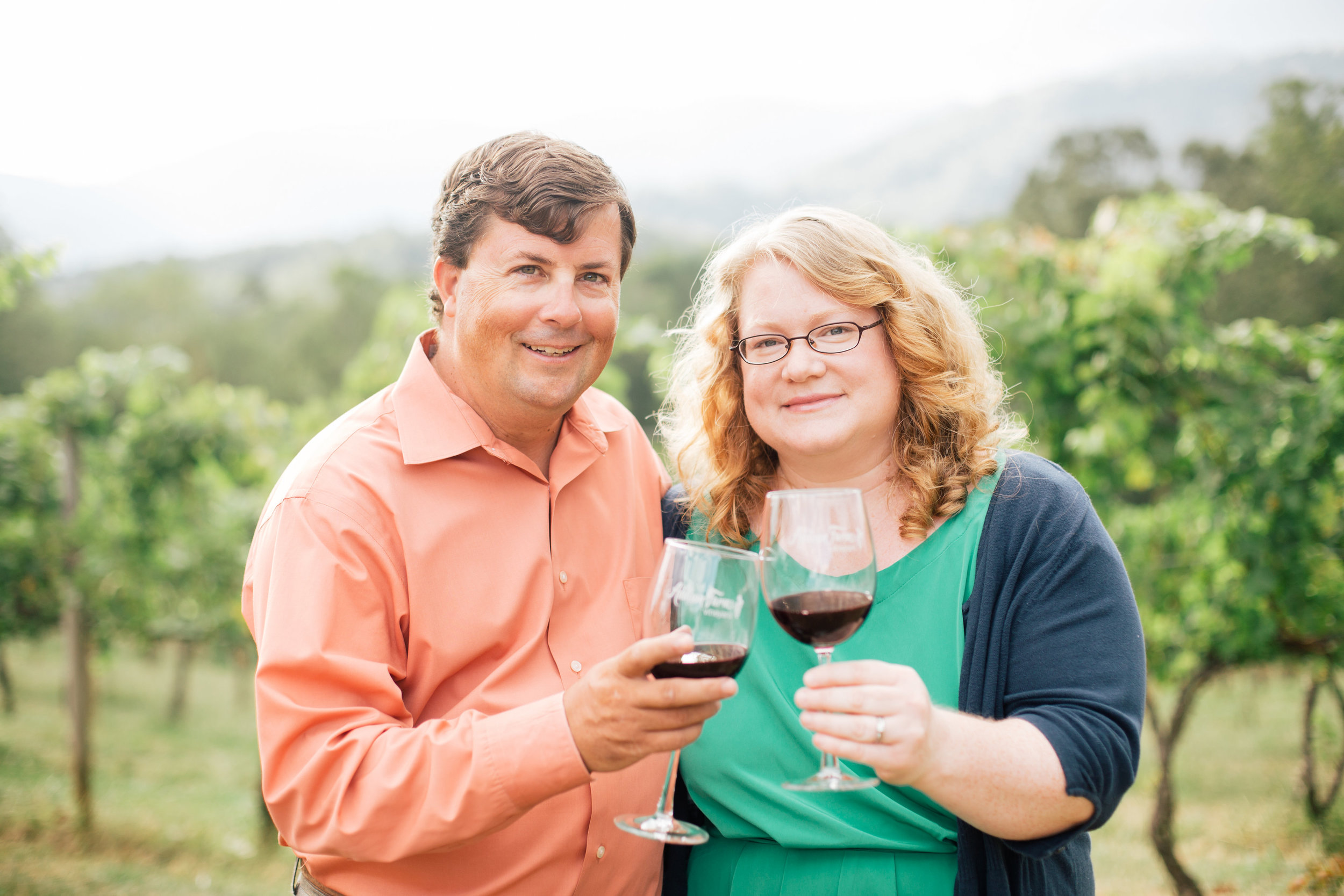 Winemaker, Jeff Frisbee with his wife Dianne