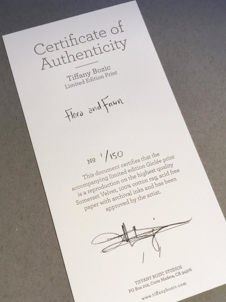 tiffany certificate of authenticity
