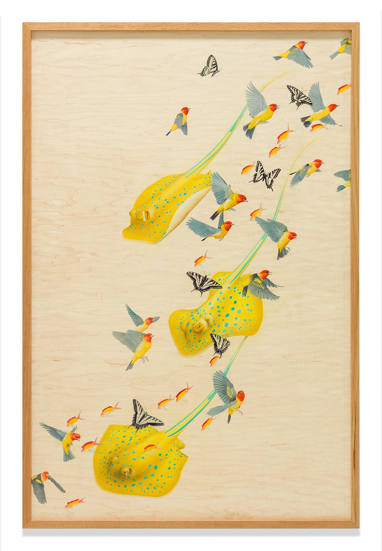 JOY, 48.5 x 32”, acrylic on maple panel, 2017