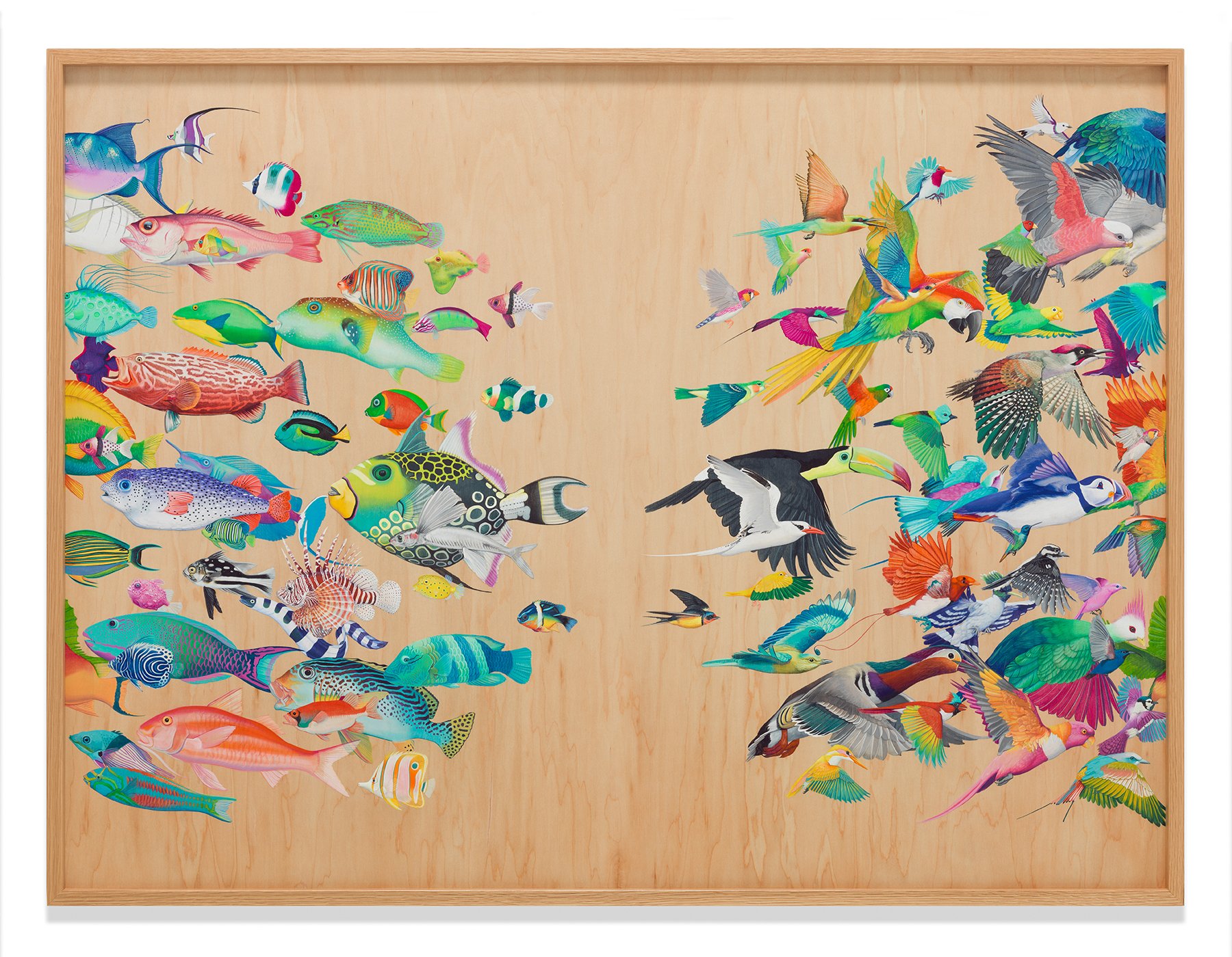 Play, 36” x 48” acrylic on maple panel, 2016 