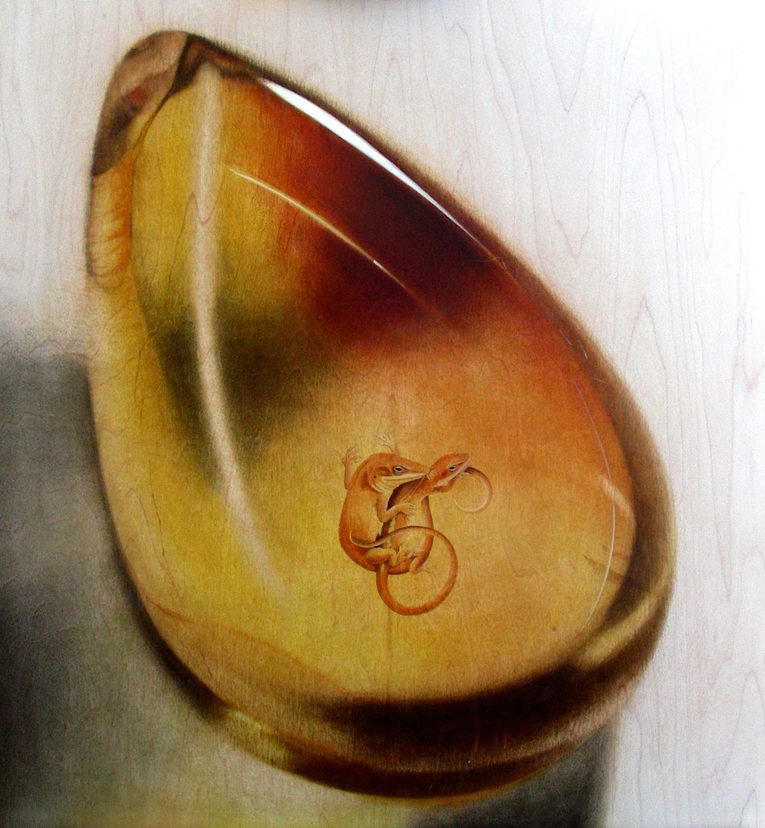 Amber, acrylic on maple panel  24 x 22.5 inches, 2008