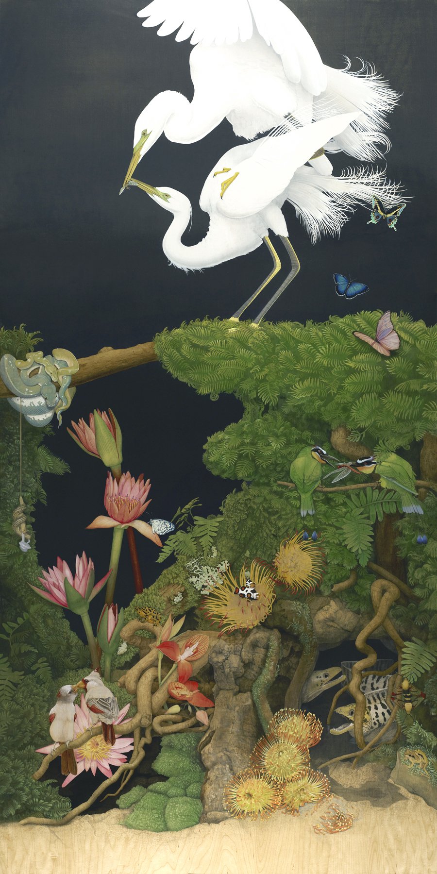 Everywhere I Look, 42” x 84”, acrylic on maple panel wood, 2011 