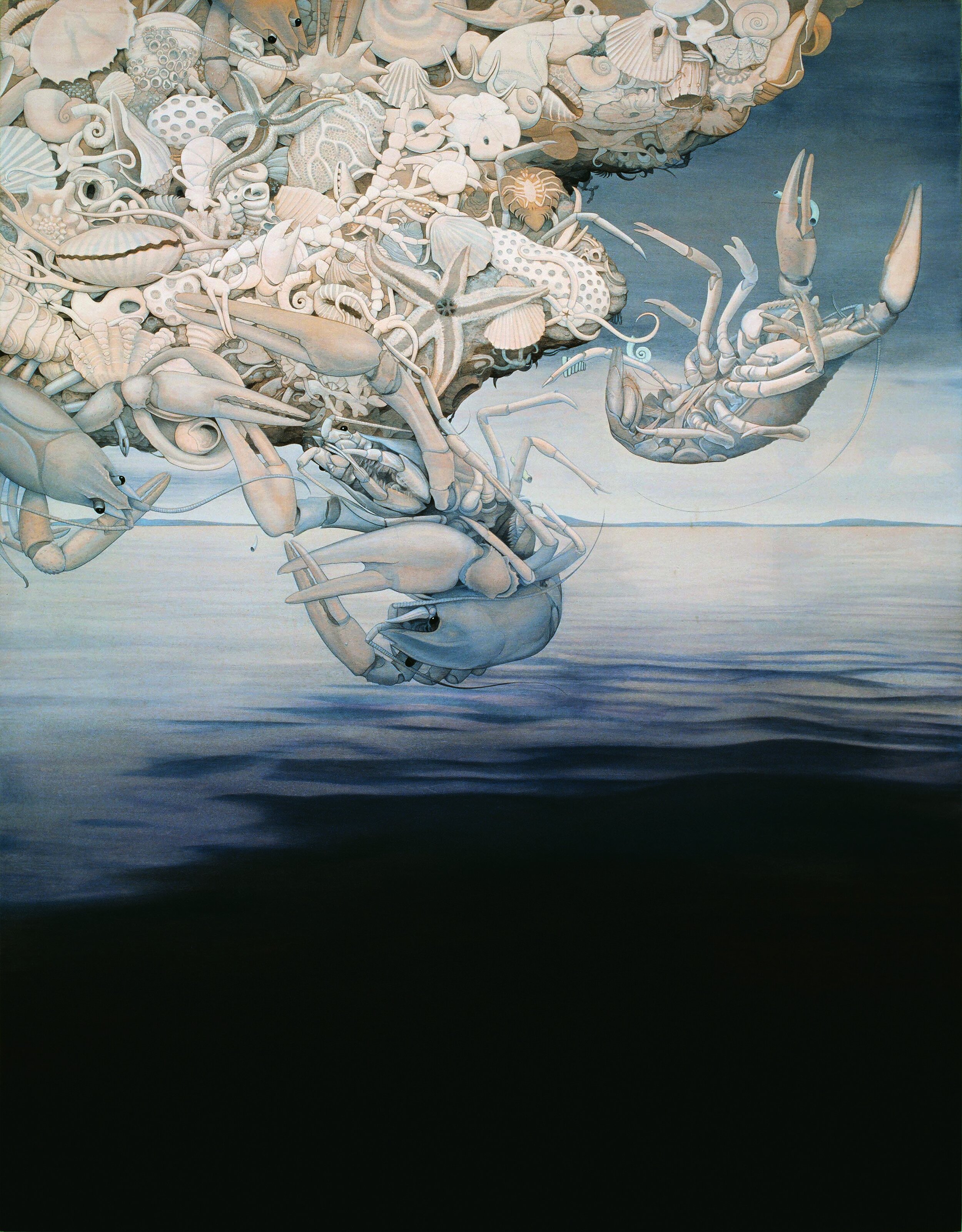 White Chalk, 35” x 46”, acrylic on maple wood panel, 2009