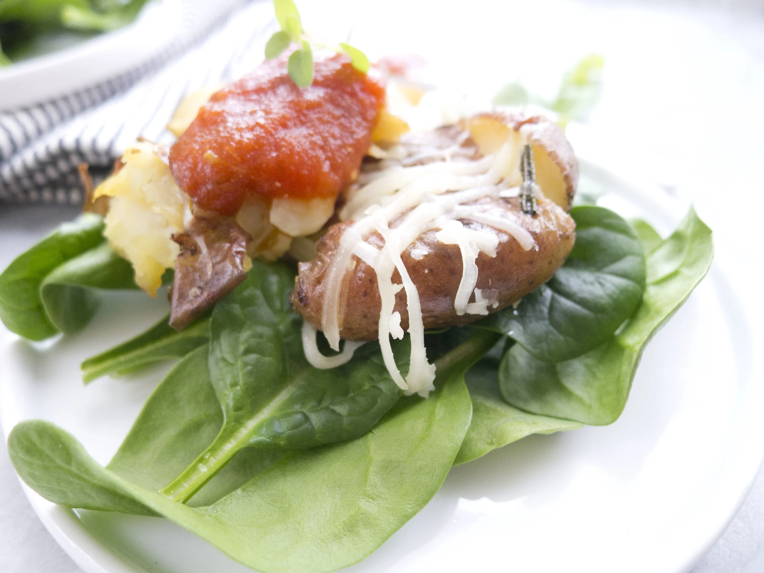healthier pizza: pizza potatoes 