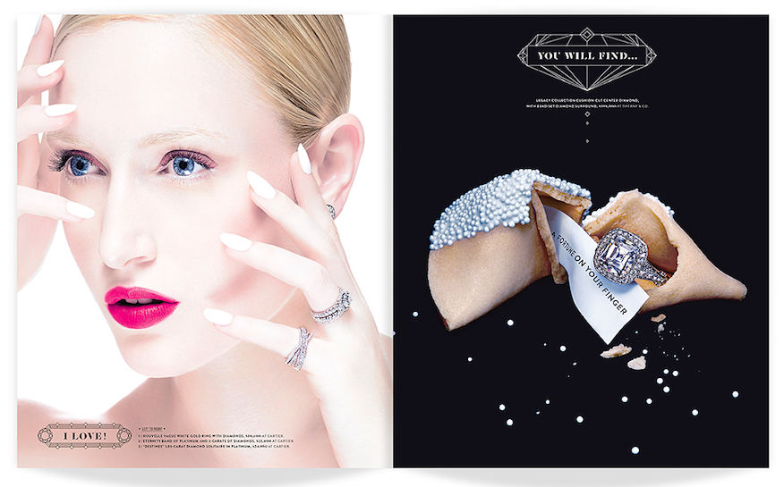 Washingtonian Bride & Groom (Winter/Spring 2014): And I Said Yes (Editorial Design and Art Direction) © Design Army LLC