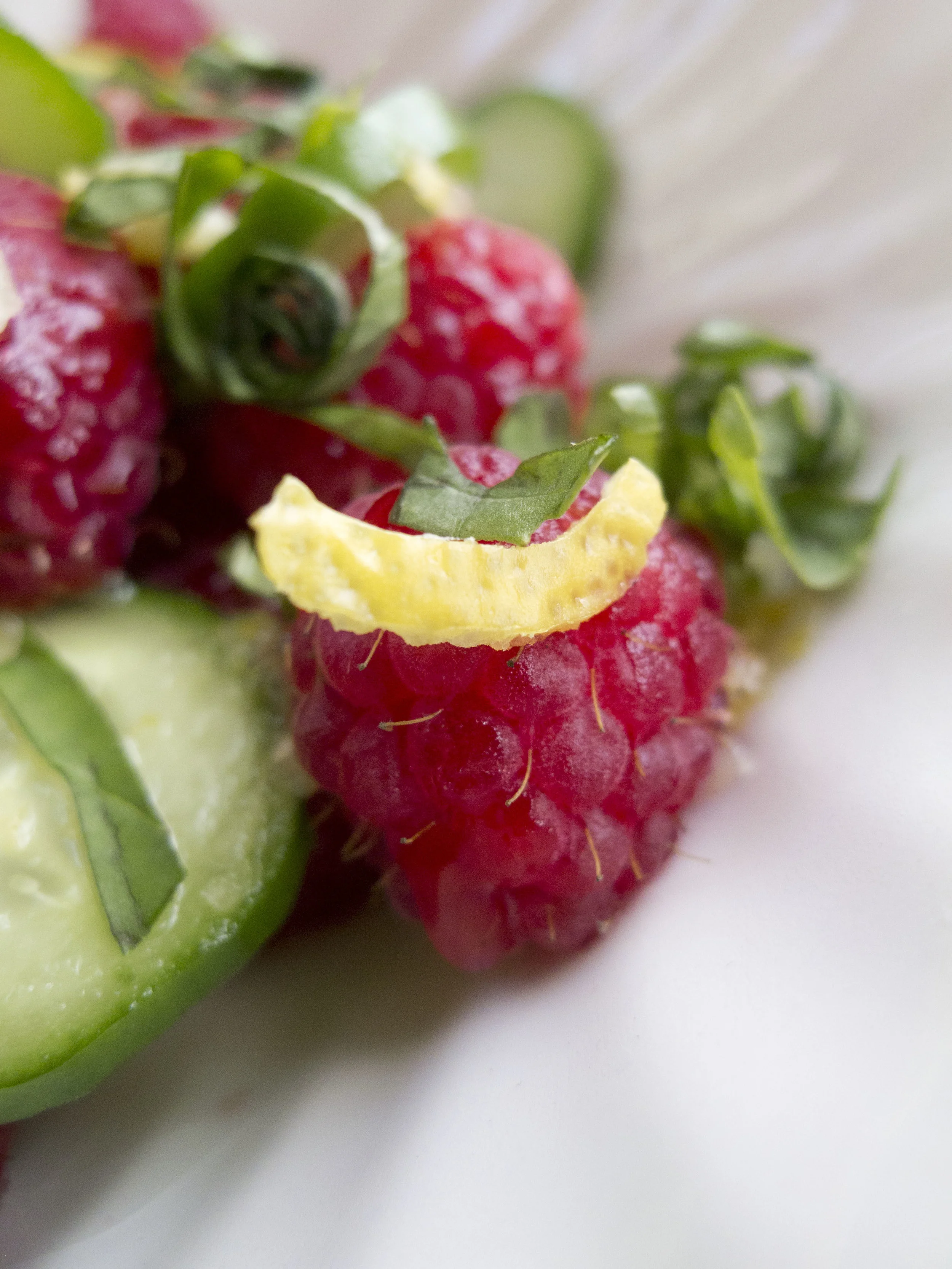 Cucumber Raspberry Salad 