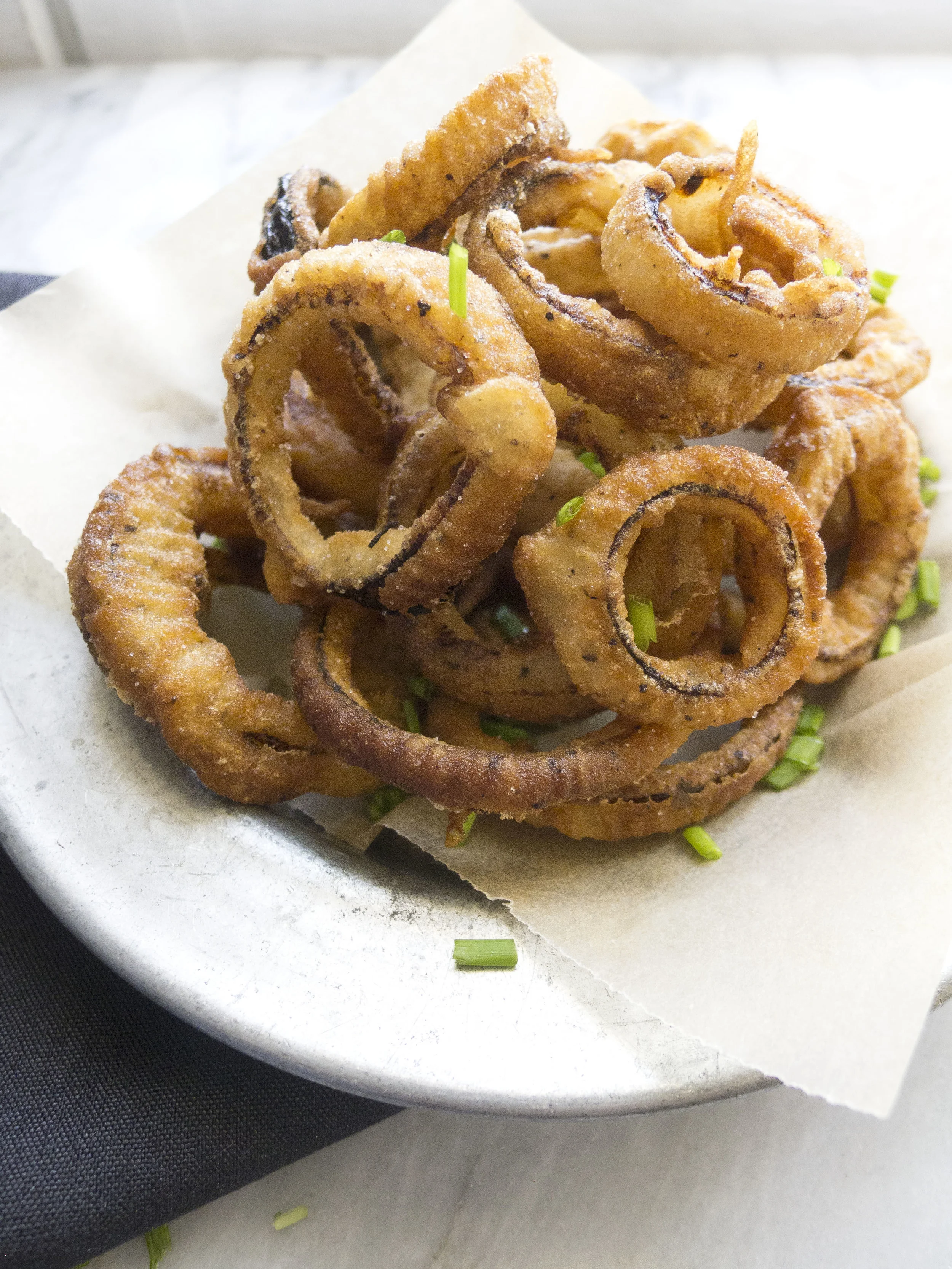 March Madness Onion Rings with Two Dips