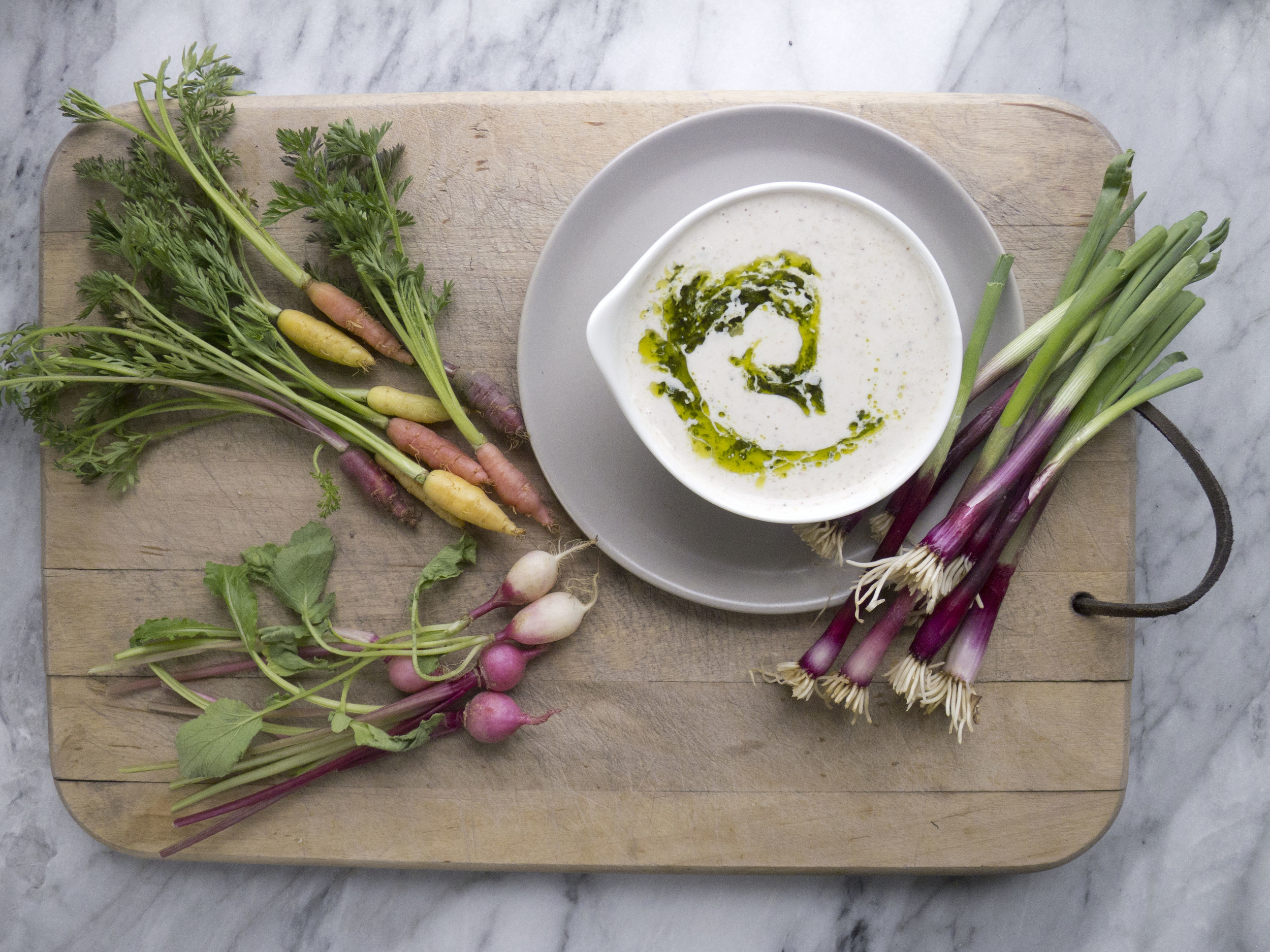 Cute Crudité with High Protein "Ranch" Dip 