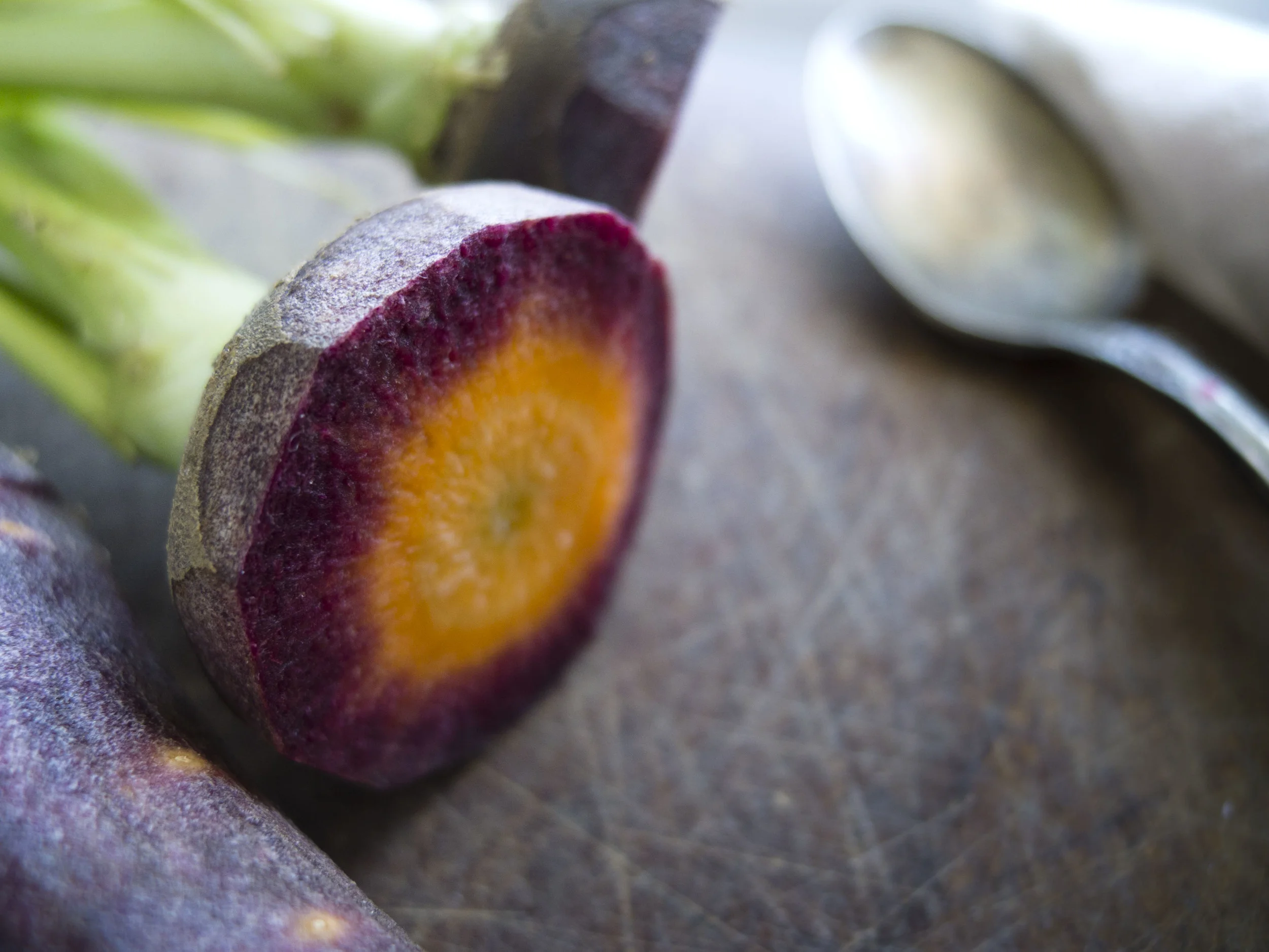 Maroon Carrots with Sage 