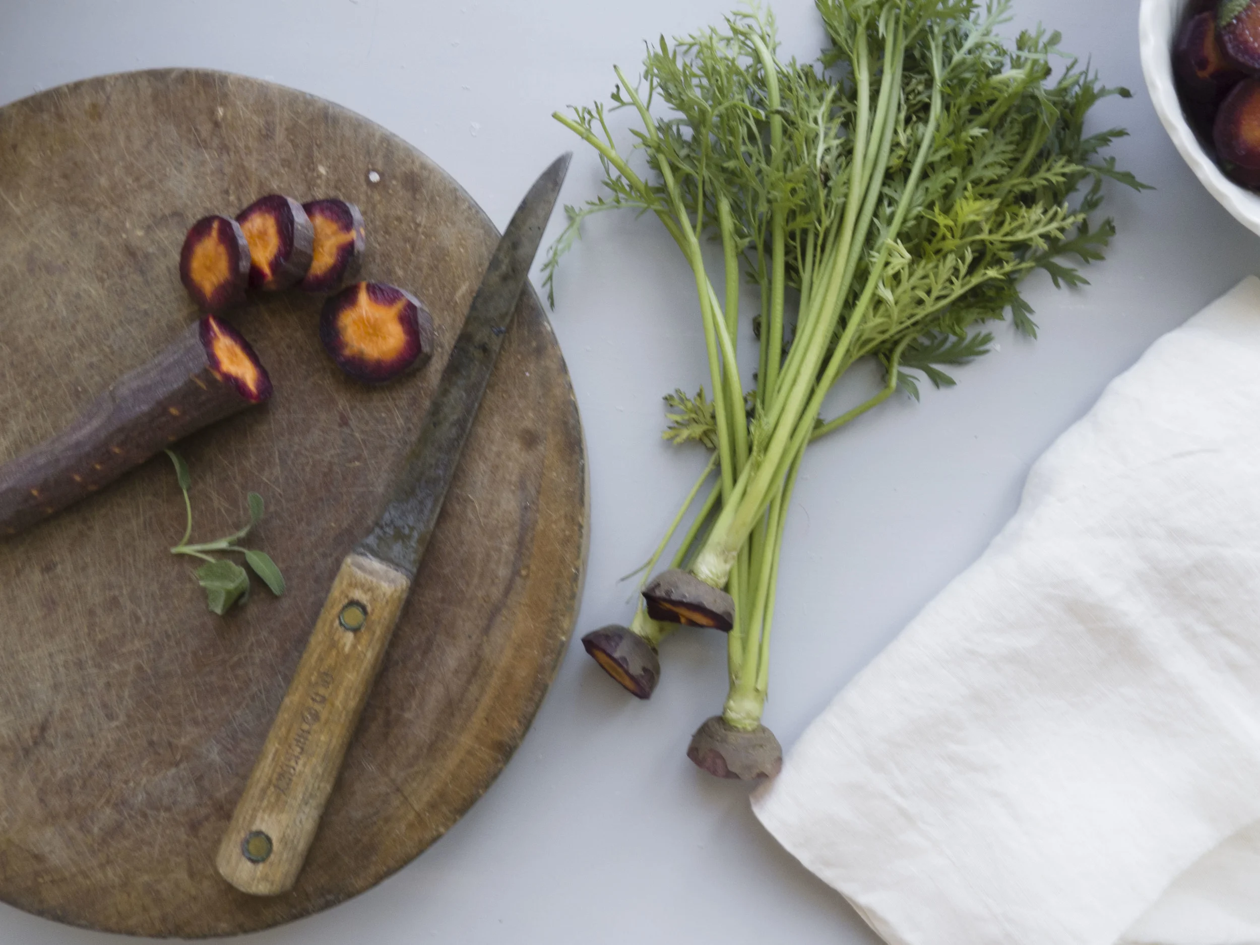 Maroon Carrots with Sage 