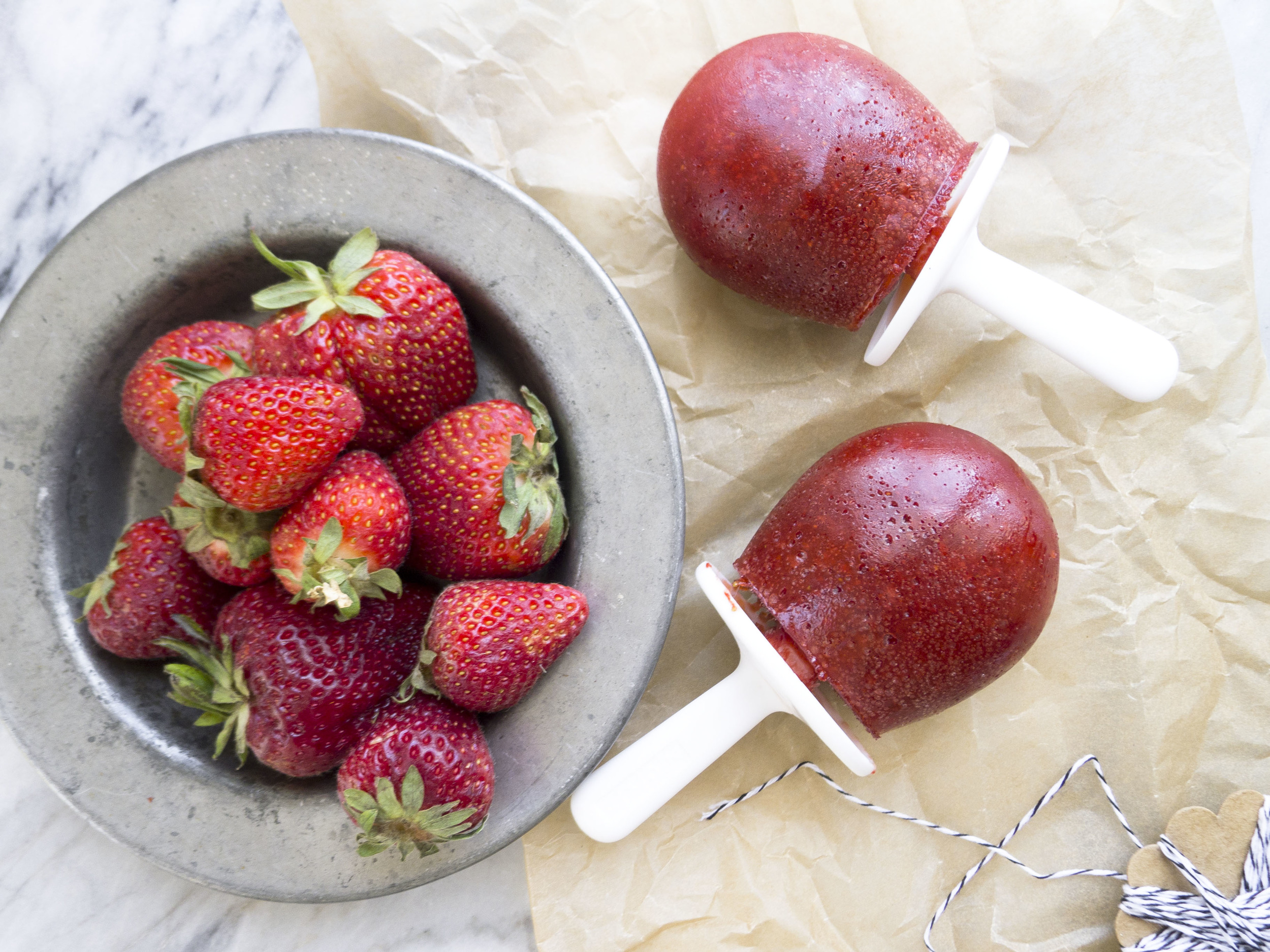 Strawberry Balsamic Popsicles