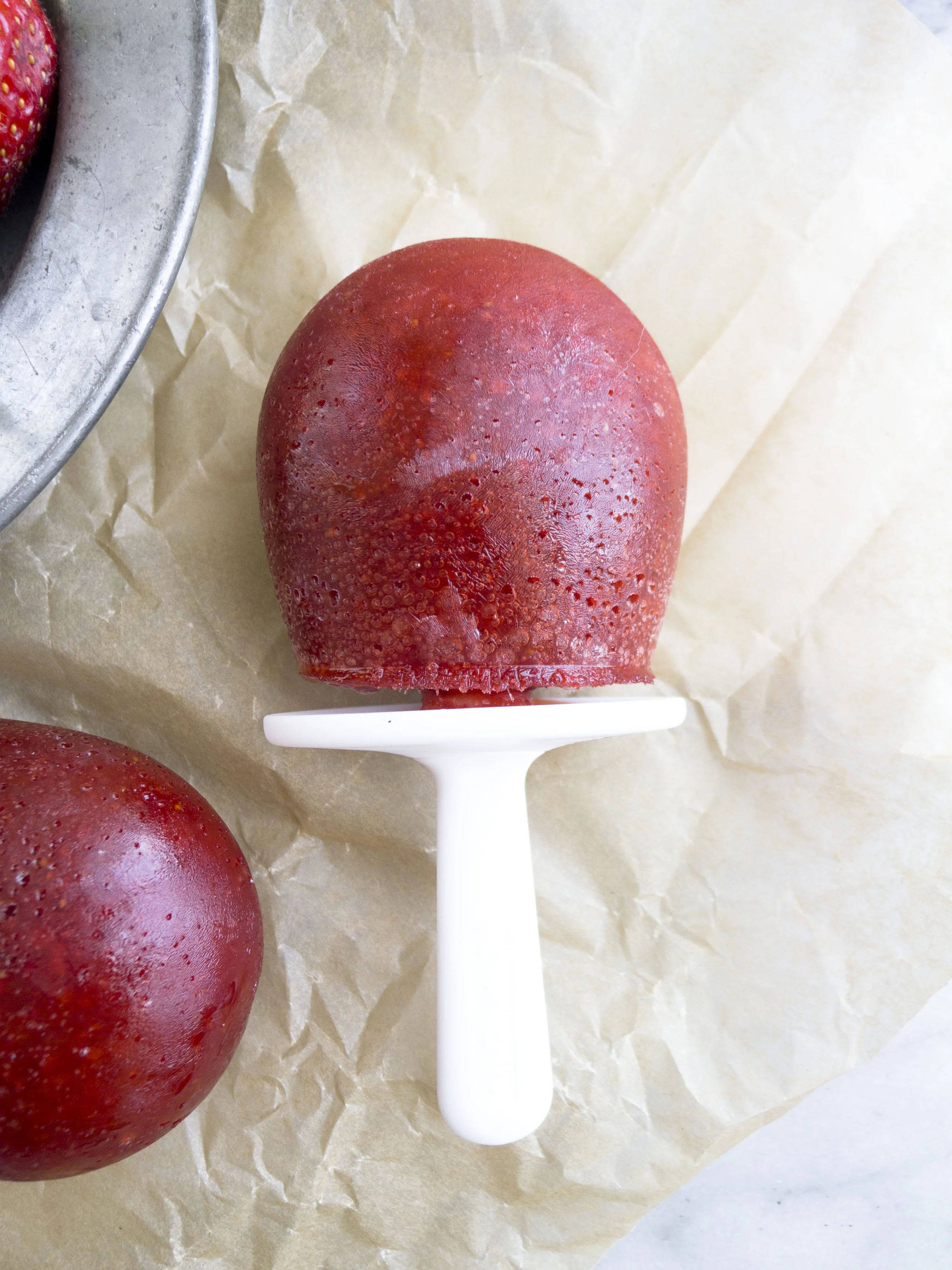 Strawberry Balsamic Popsicles