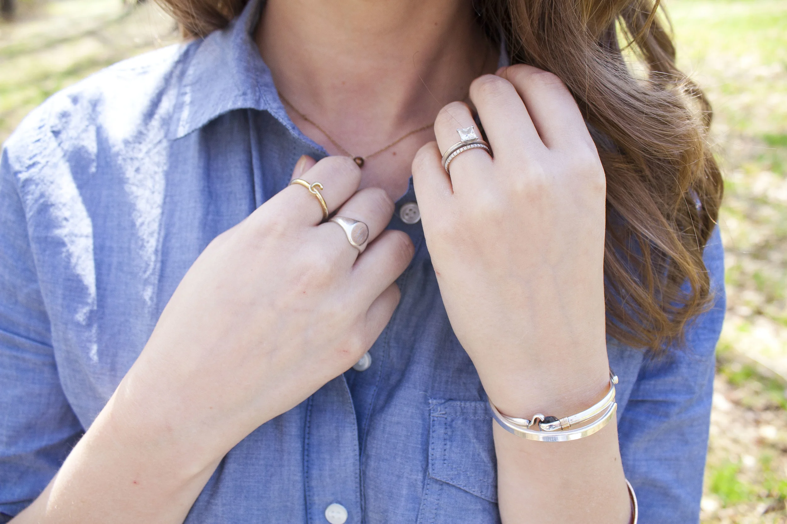 Outfit Post: Chambray and White 