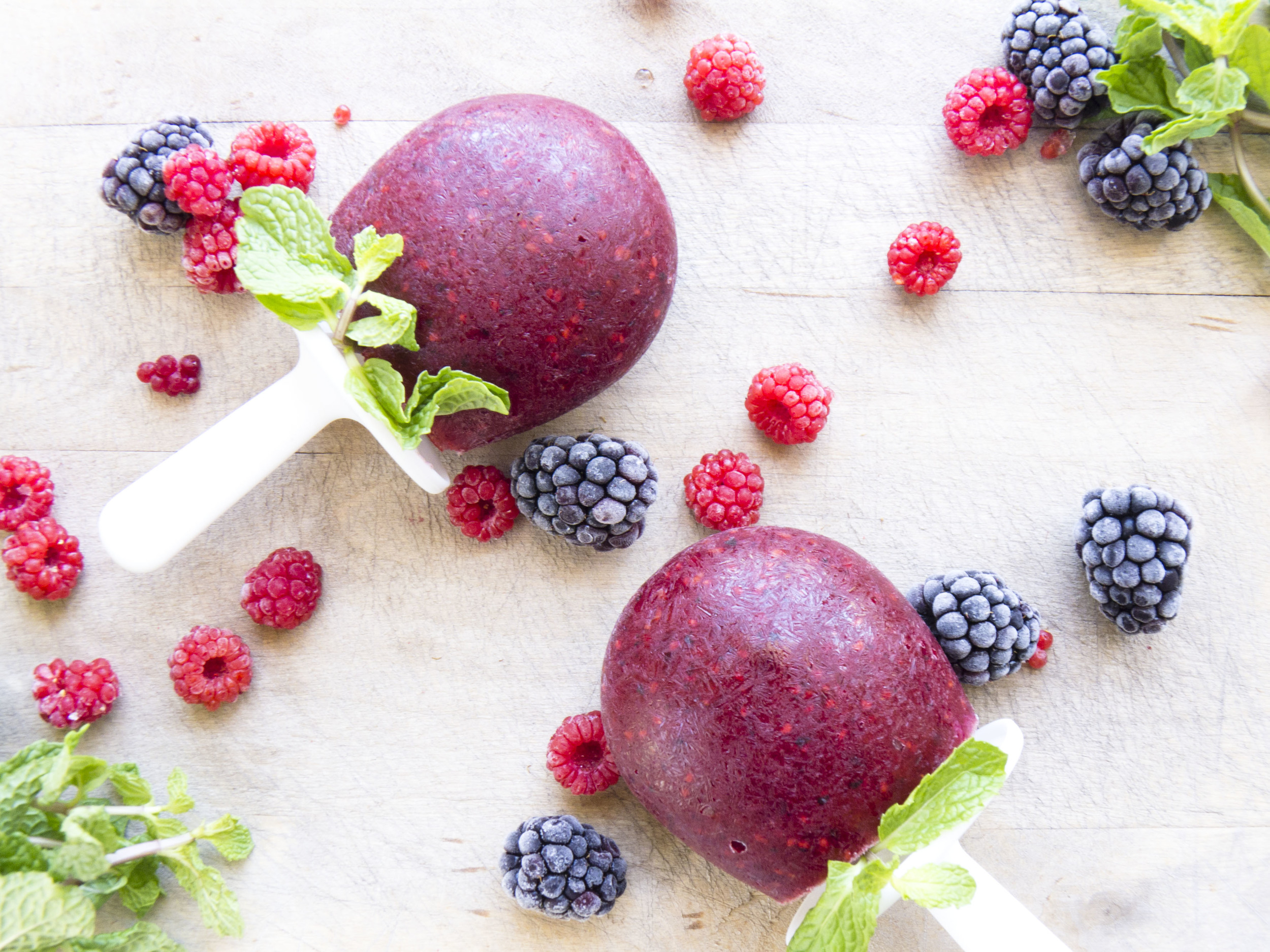 Berry Rose Water Popsicles