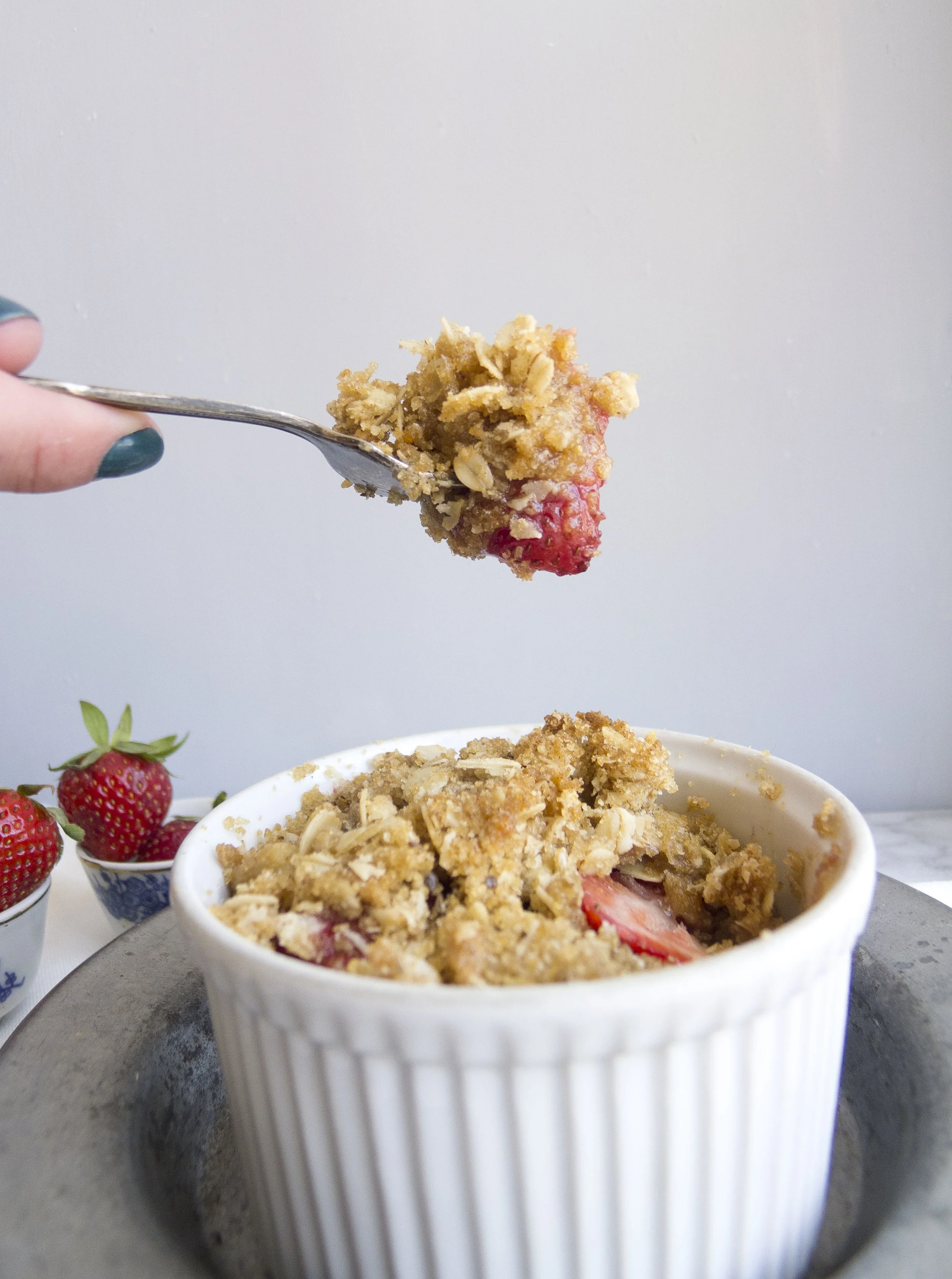 Gluten Free Strawberry Crumble 