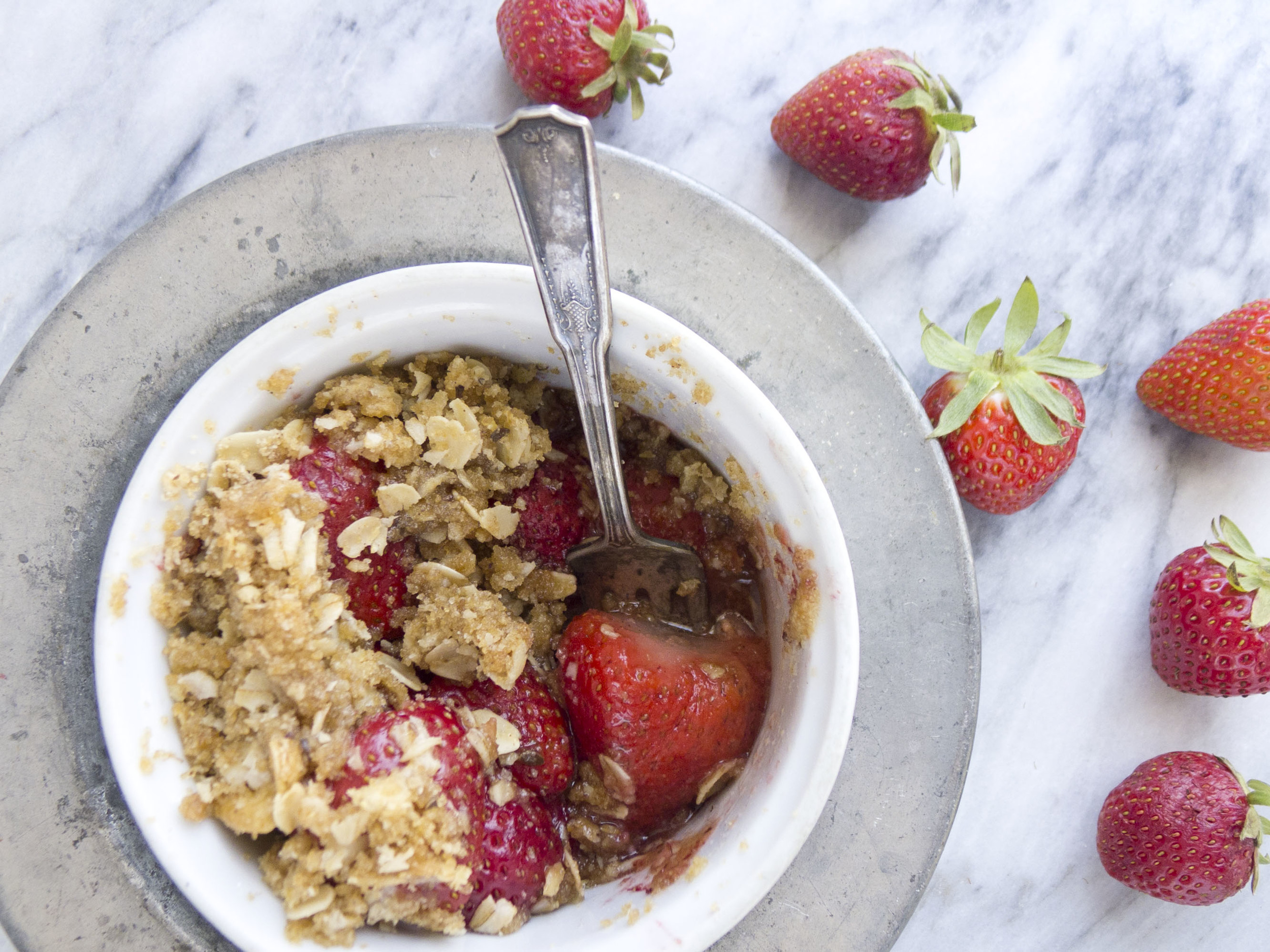 Gluten Free Strawberry Crumble 