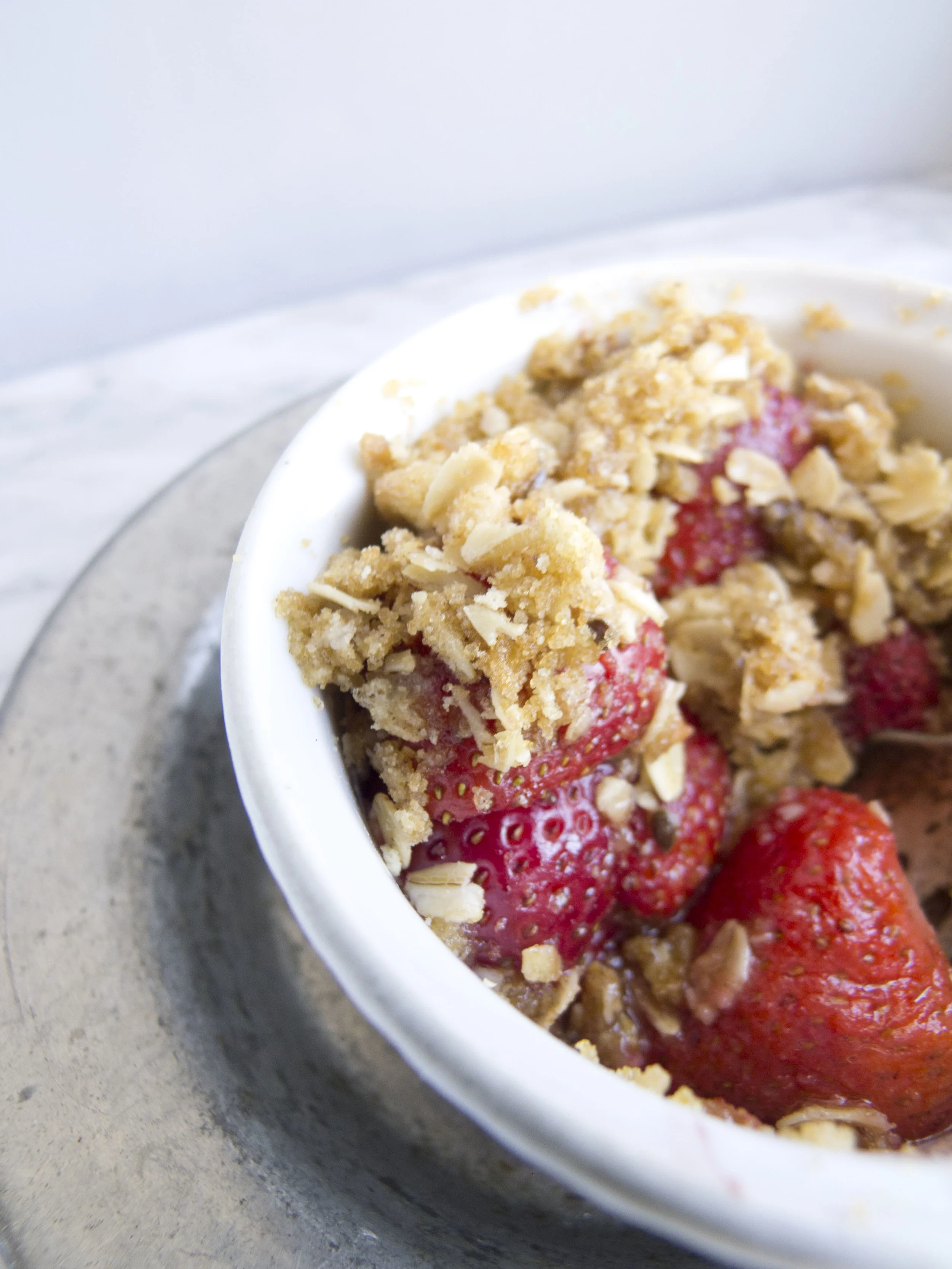 Gluten Free Strawberry Crumble 