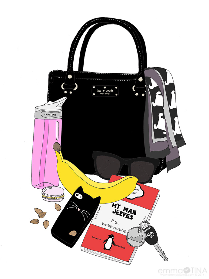 EmmaKisstina: Healthfully Ever After Blogger Bag Illustration 