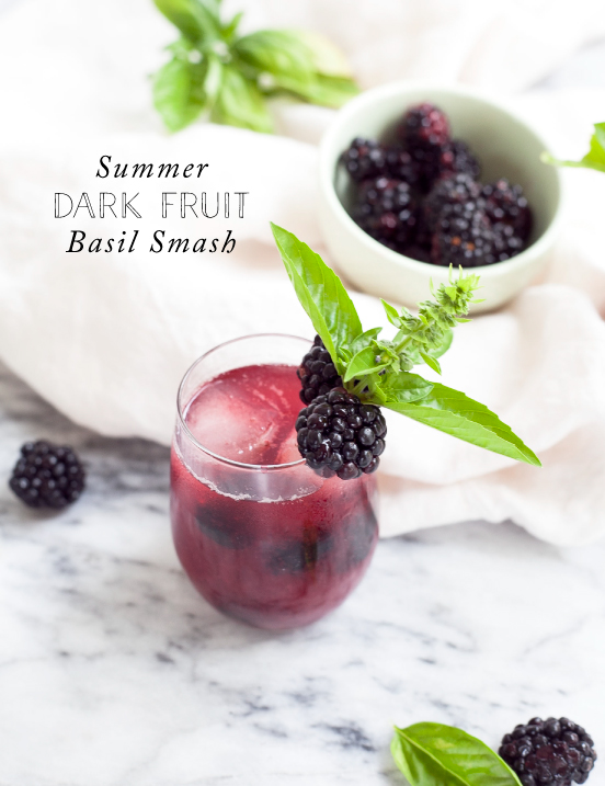 Clean Cocktails: Summer Dark Fruit Basil Smash