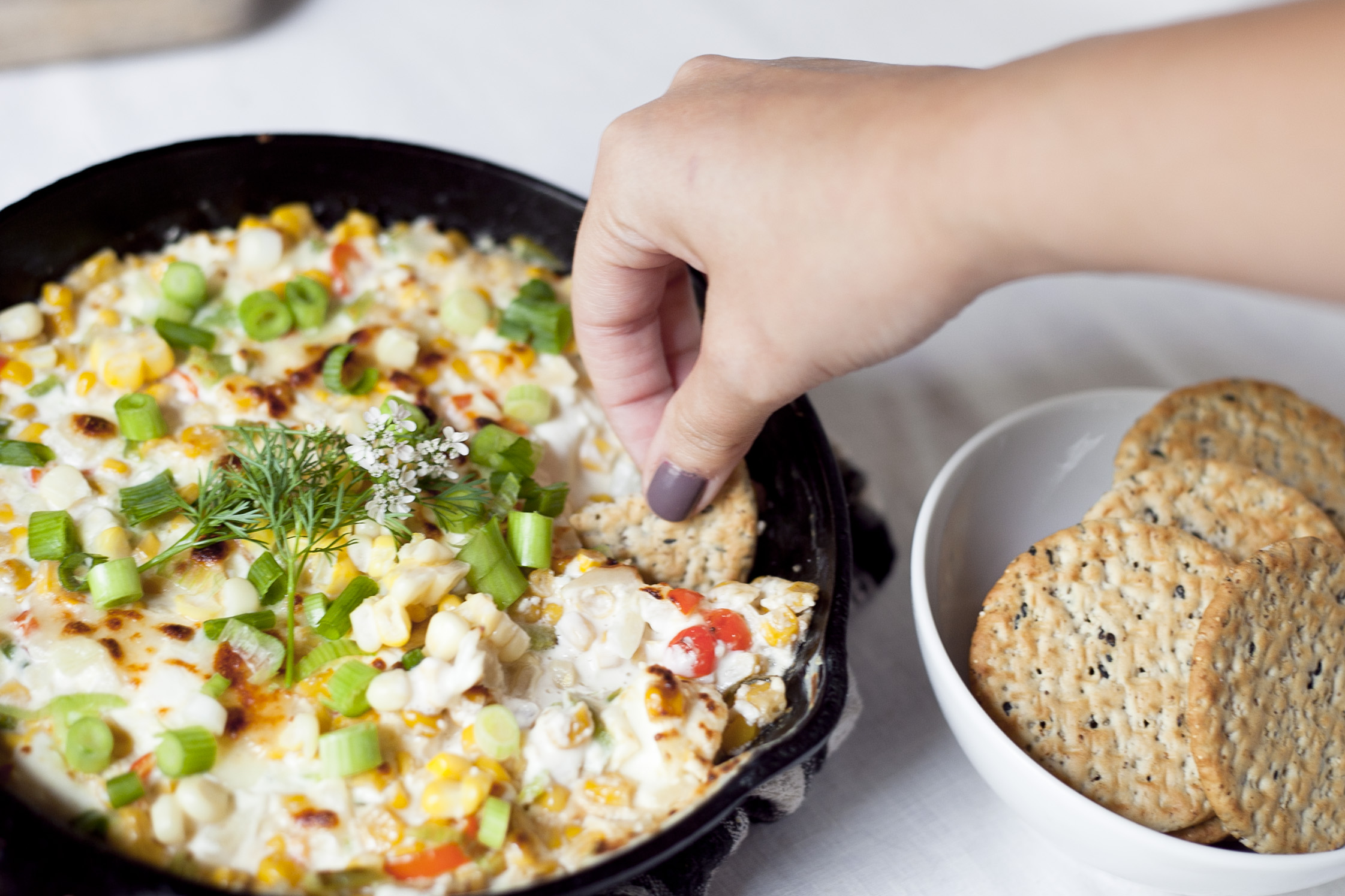 Smoky Skillet Hot Corn Dip
