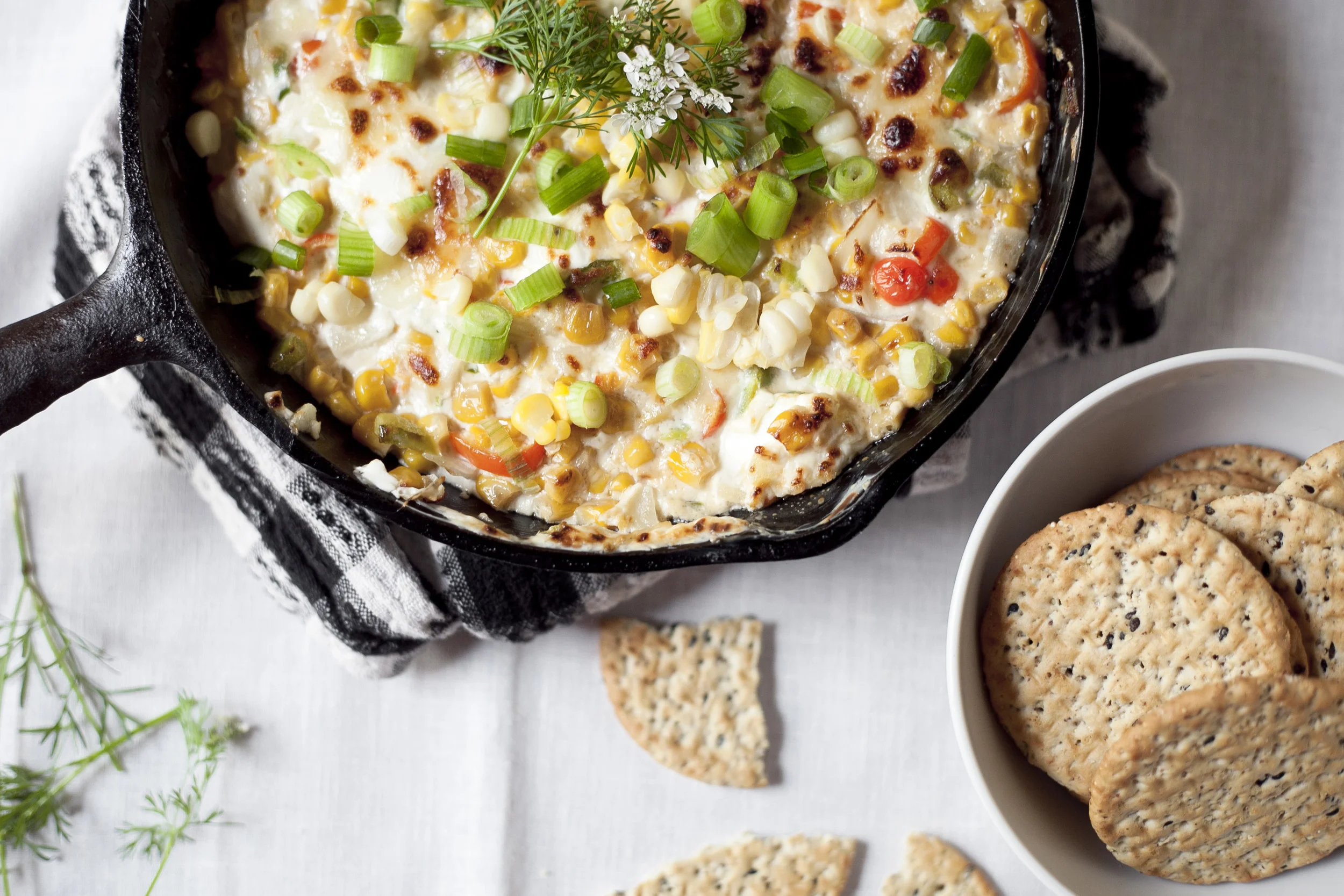 Smoky Skillet Hot Corn Dip