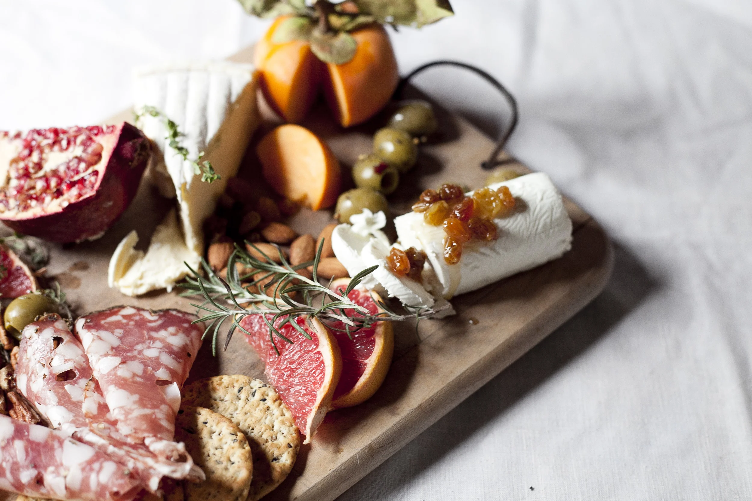Holiday Party Platter: Golden Raisin Sauce with Goat Cheese