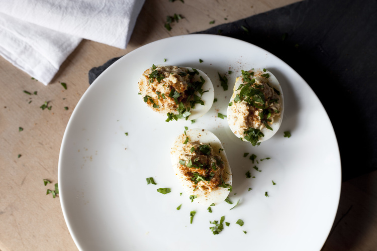 Protein Packed Tuna Deviled Eggs