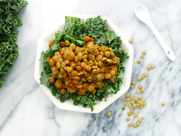 BBQ Lentils and Kale 