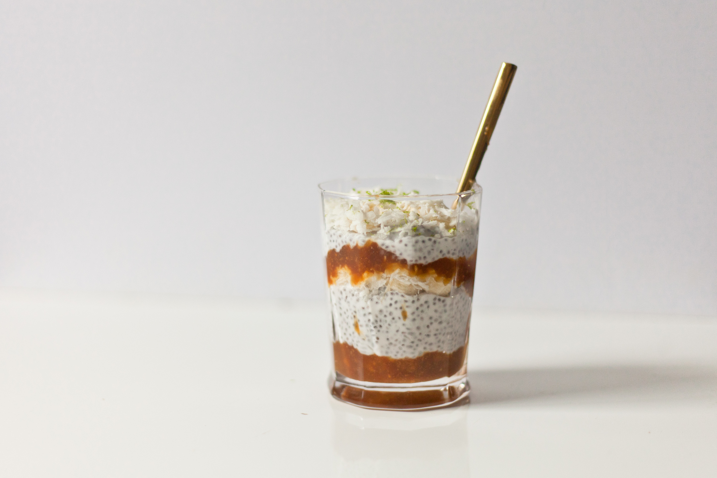 Coconut Chia Pudding with Bananas and Lime Zest
