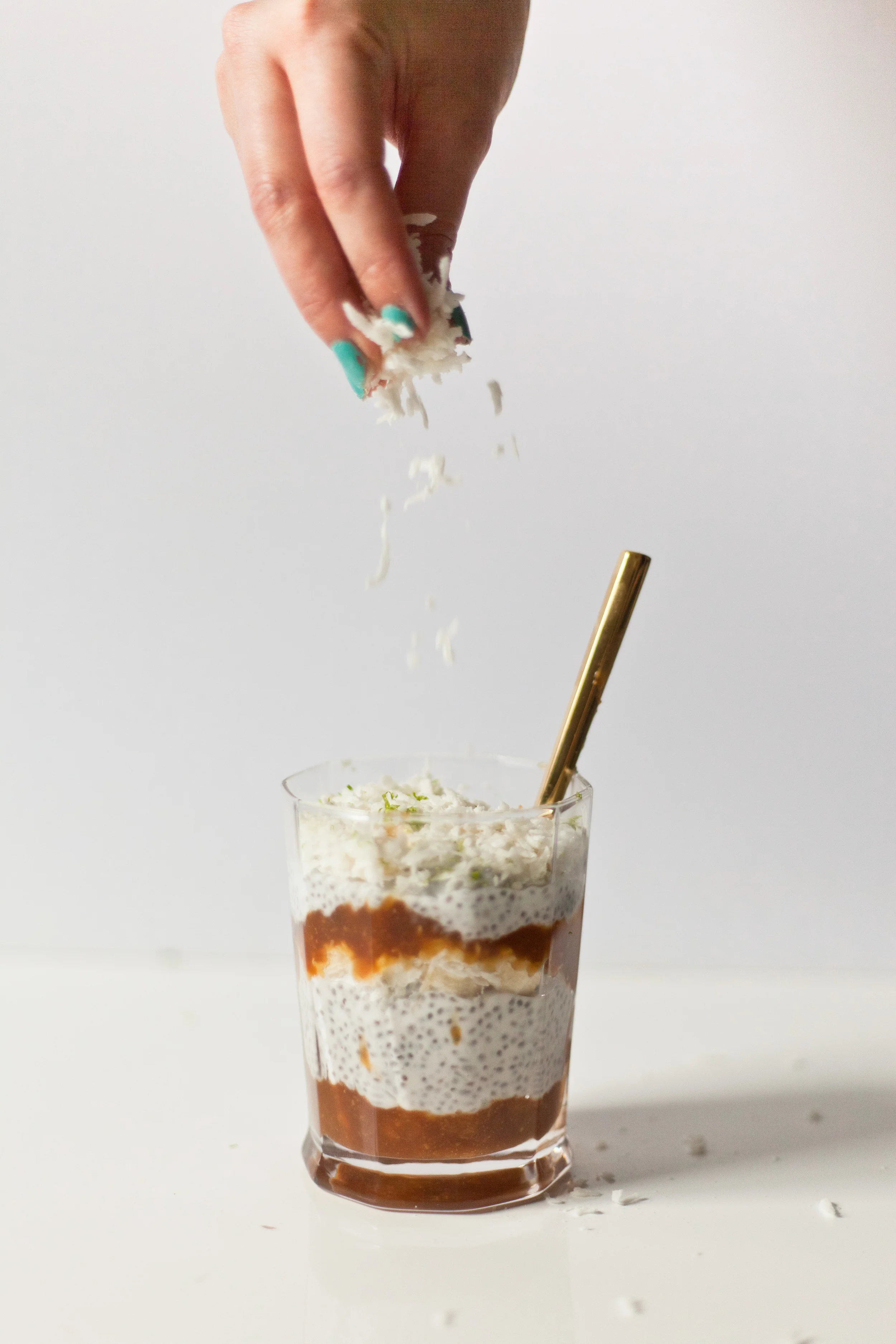 Coconut Chia Pudding with Bananas and Lime Zest