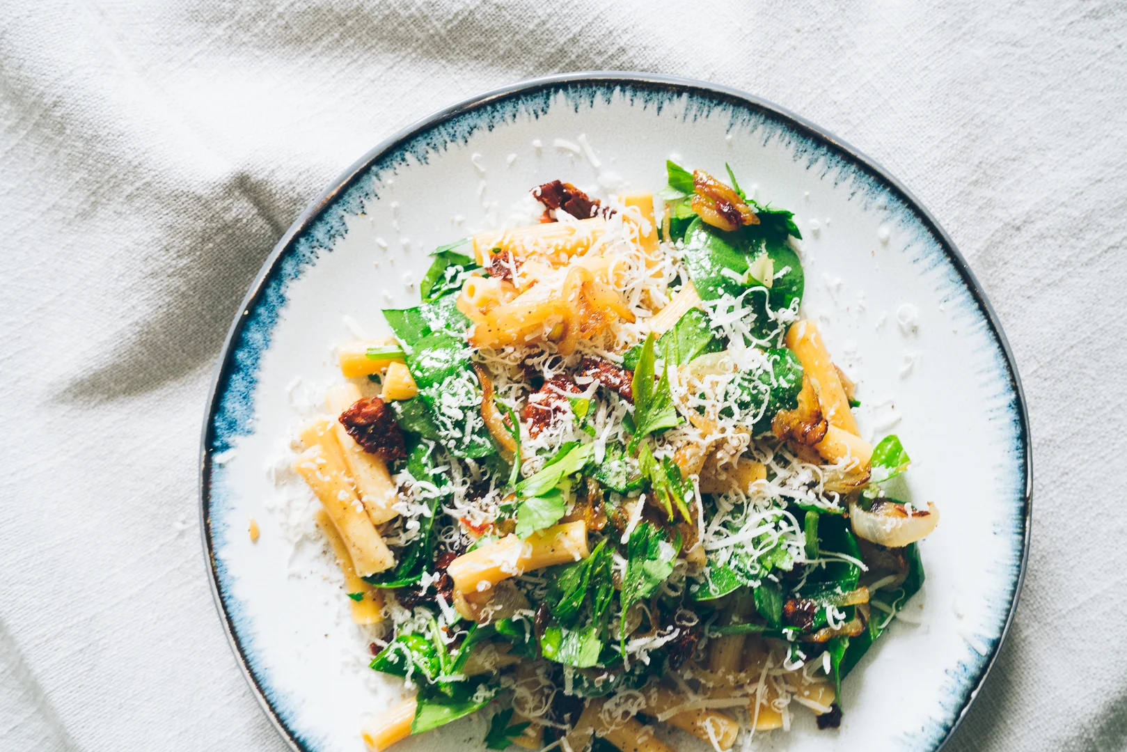 Sun-dried Tomato Winter Chickpea Pasta