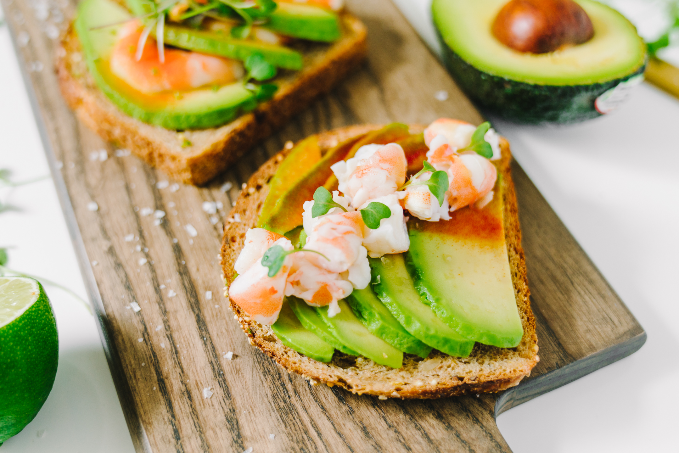 Avocado Shrimp Toast: Scandinavian Smørrebrød — OhCarlene