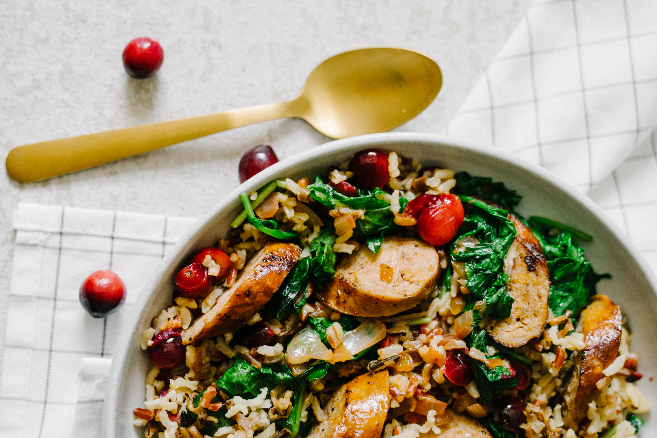 Fresh Cranberry, Wild Rice & Kale Pilaf - #FreshCranFriday