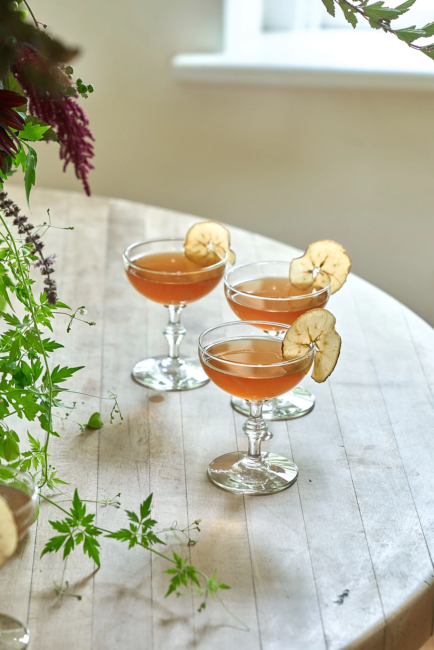 Food and Flowers Apple Theme Party Apples in Floral Arrangements