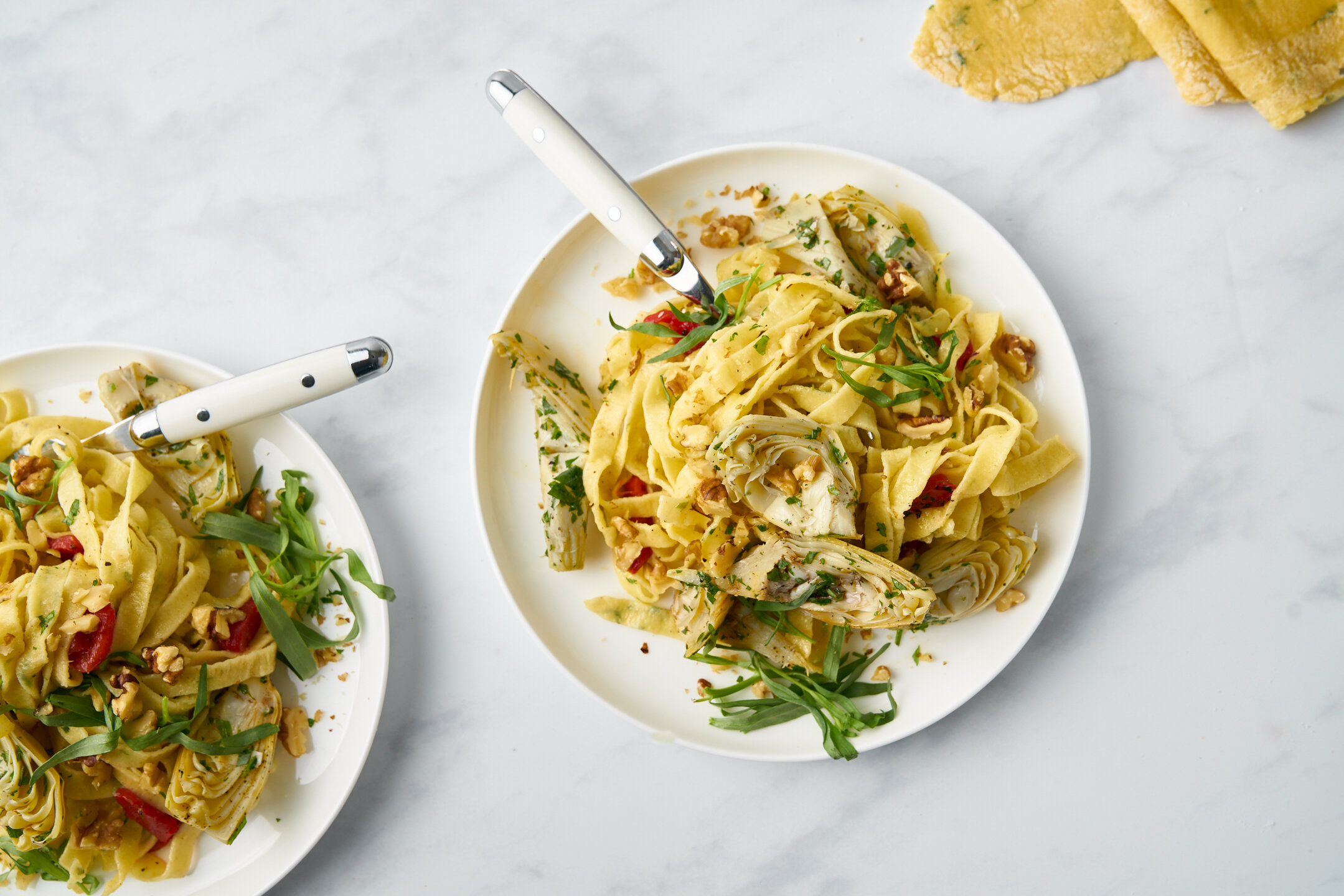 Homemade Herb Pasta with Veggies